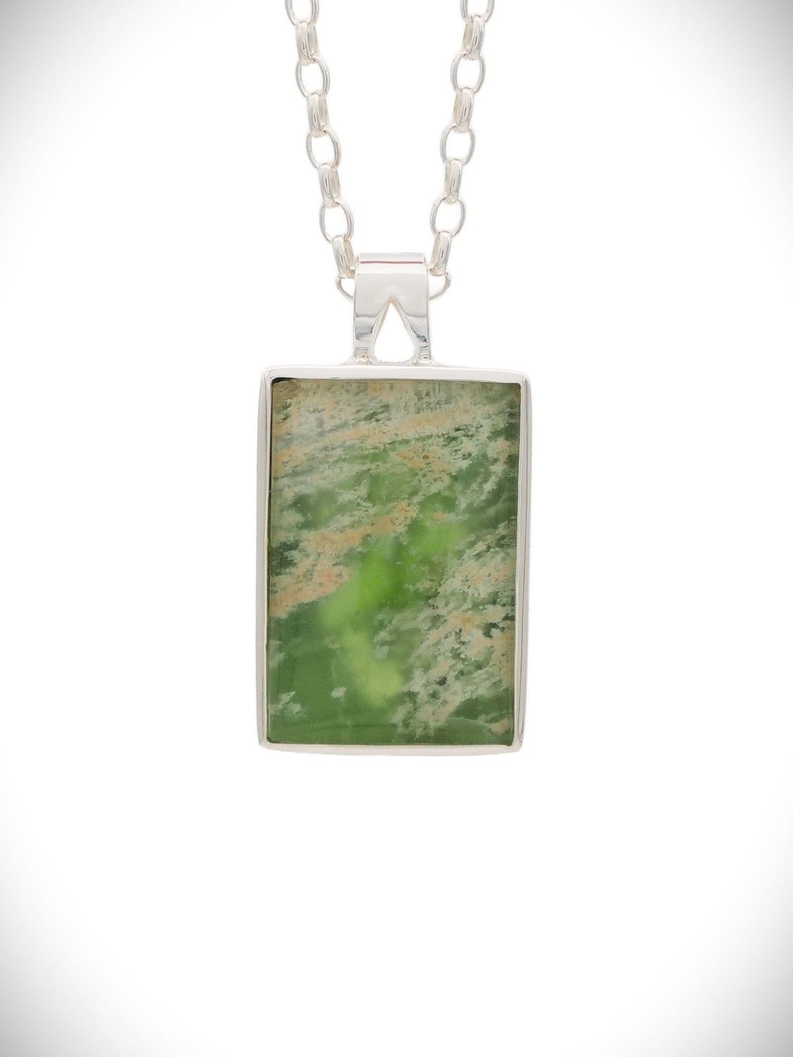 Moko Pounamu Jewellery Kahurangi Flower Greenstone & Sterling Silver Pendant - Ruihi