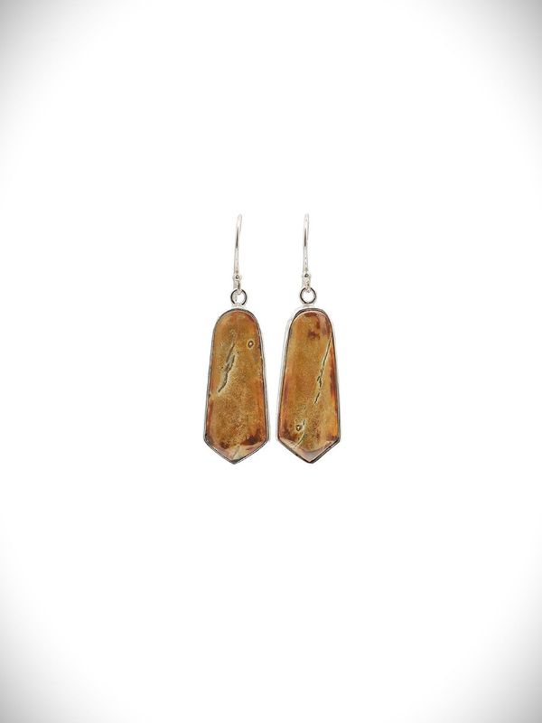 Moko Pounamu NZ Raukaraka Greenstone & Sterling Silver Earrings - Karangahake SALE Moko Pounamu NZ Raukaraka Greenstone & Sterling Silver Earrings - Karangahake SALE