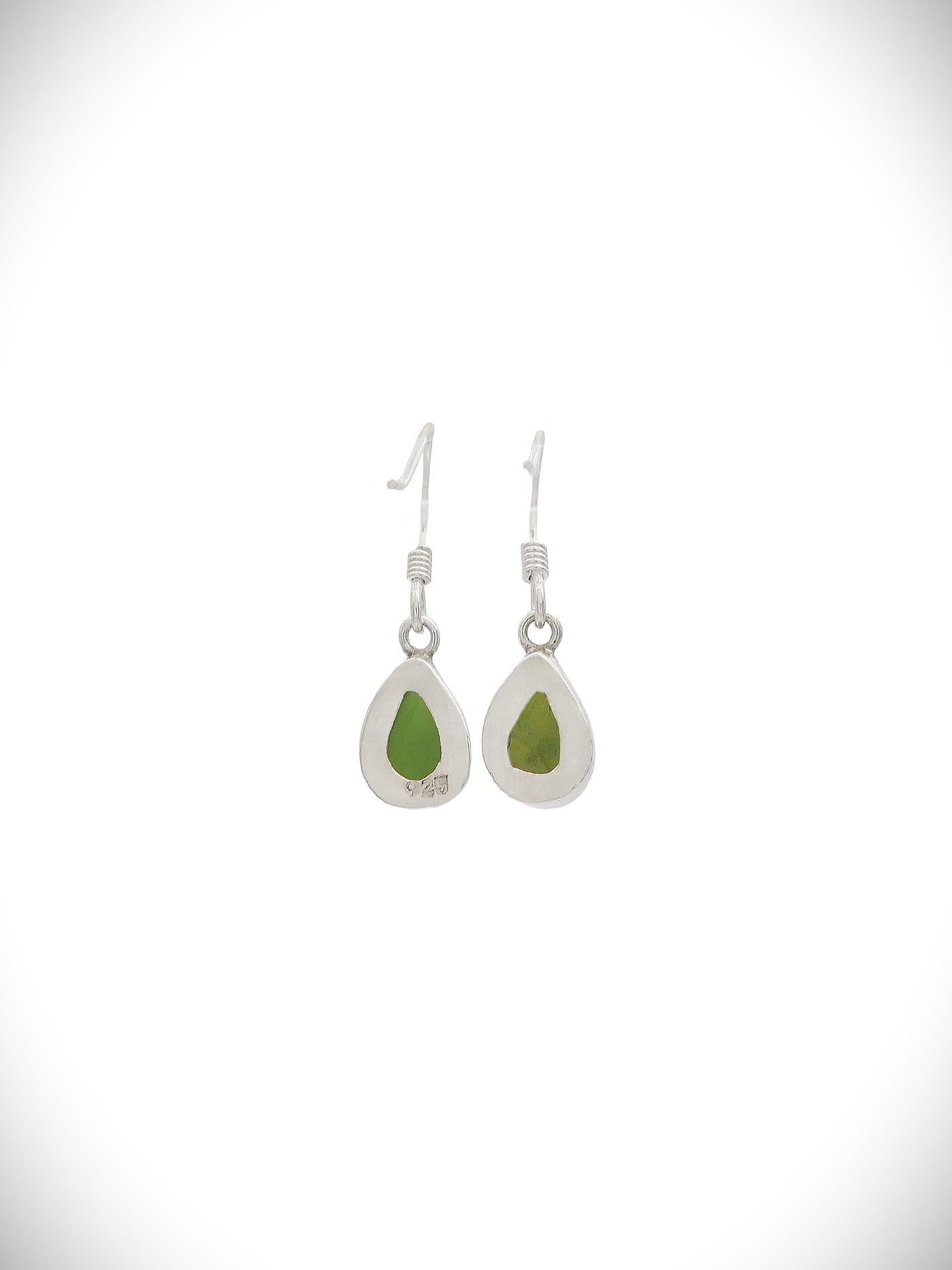 Moko Pounamu Drop Earrings NZ Genuine Greenstone Sterling Silver - Motukehu