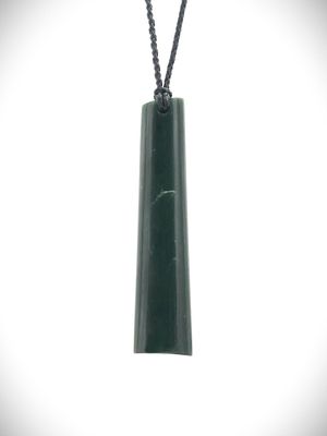 Moko Pounamu Kuru NZ Genuine Kawakawa Greenstone - Taieri