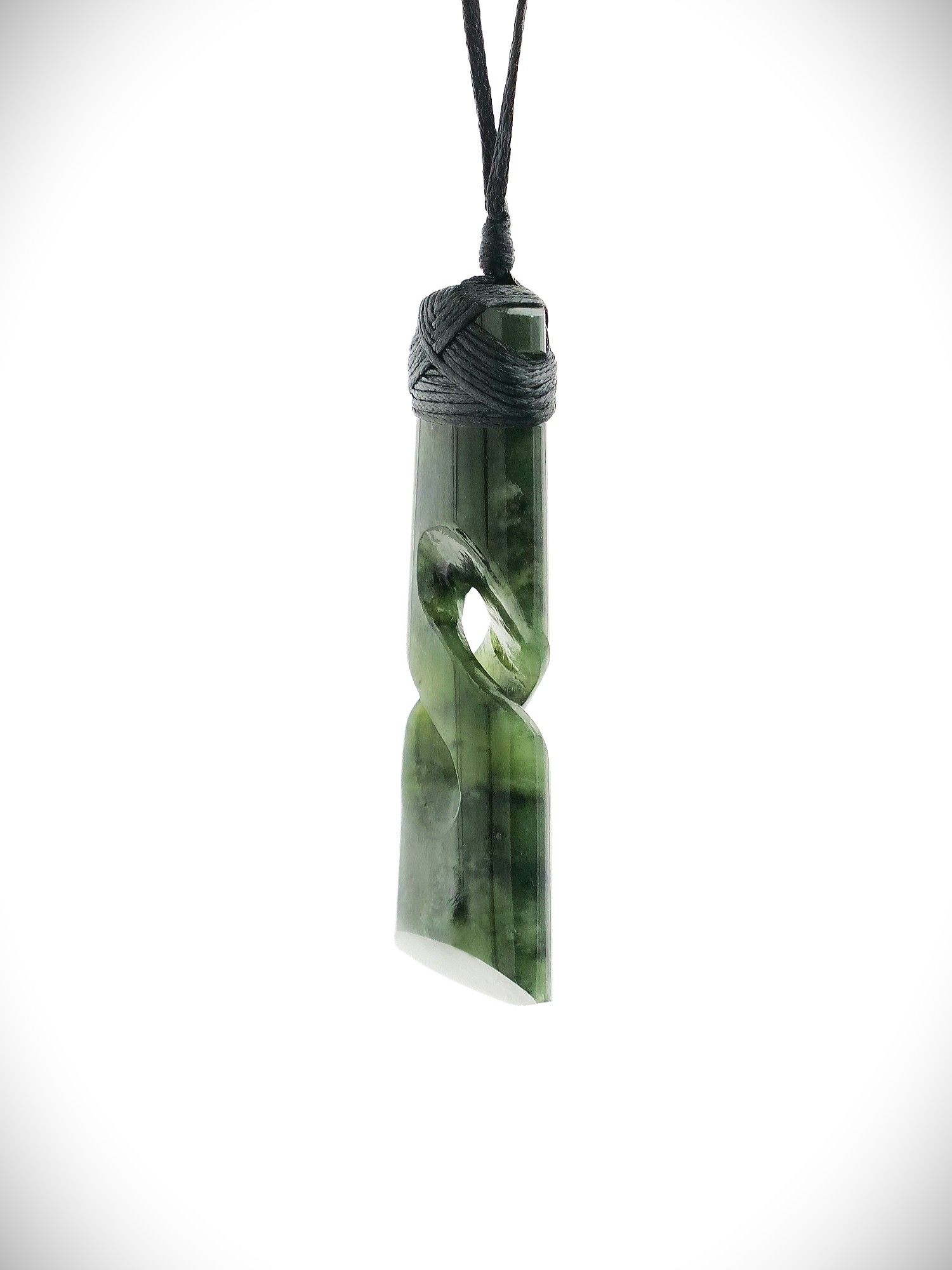 Moko Pounamu Toki Pikorua (Twist) NZ Genuine Kawakawa Greenstone - Waitoki