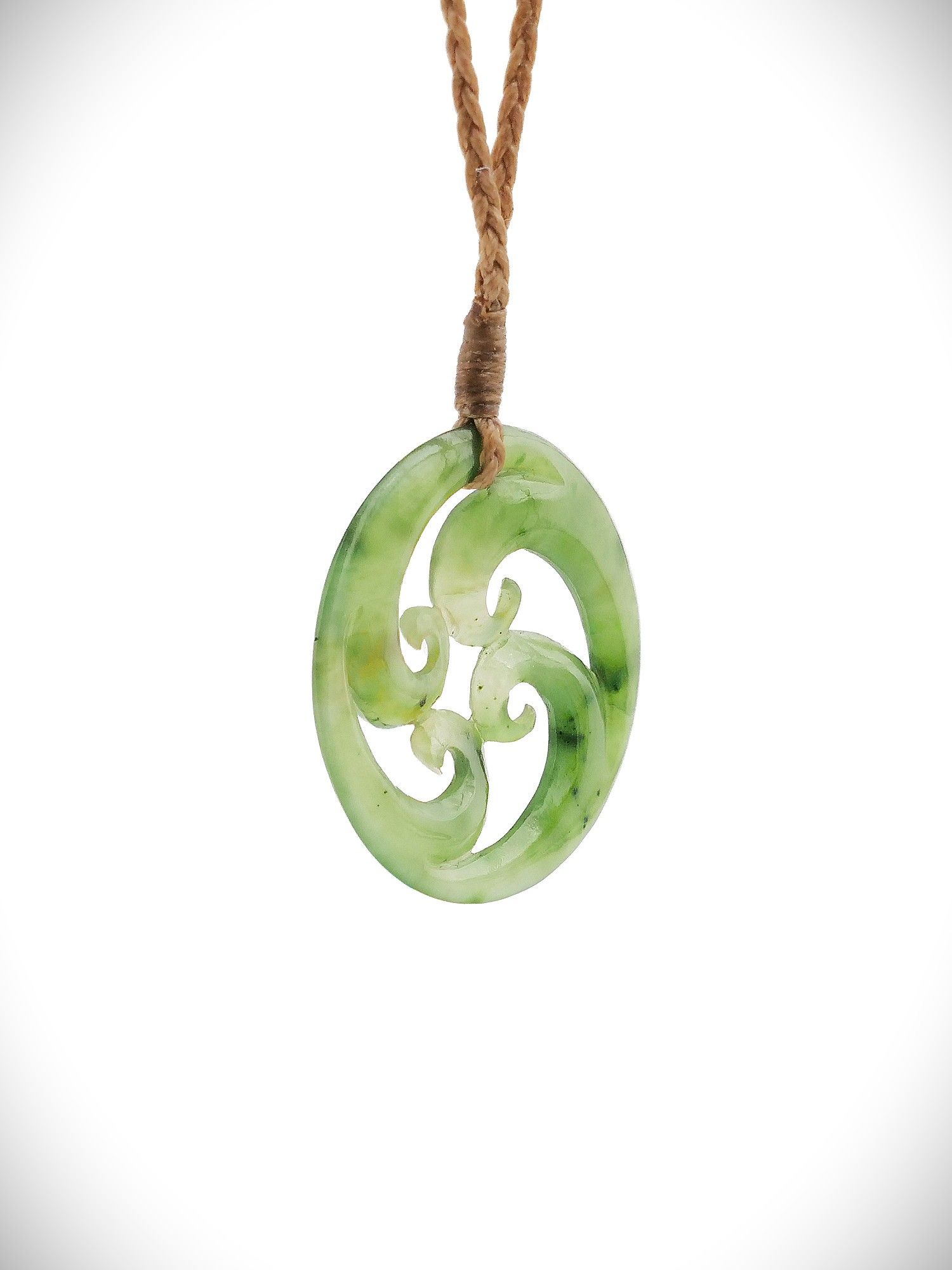 Moko Pounamu Koru NZ Genuine Kahurangi Greenstone - Whiritoa