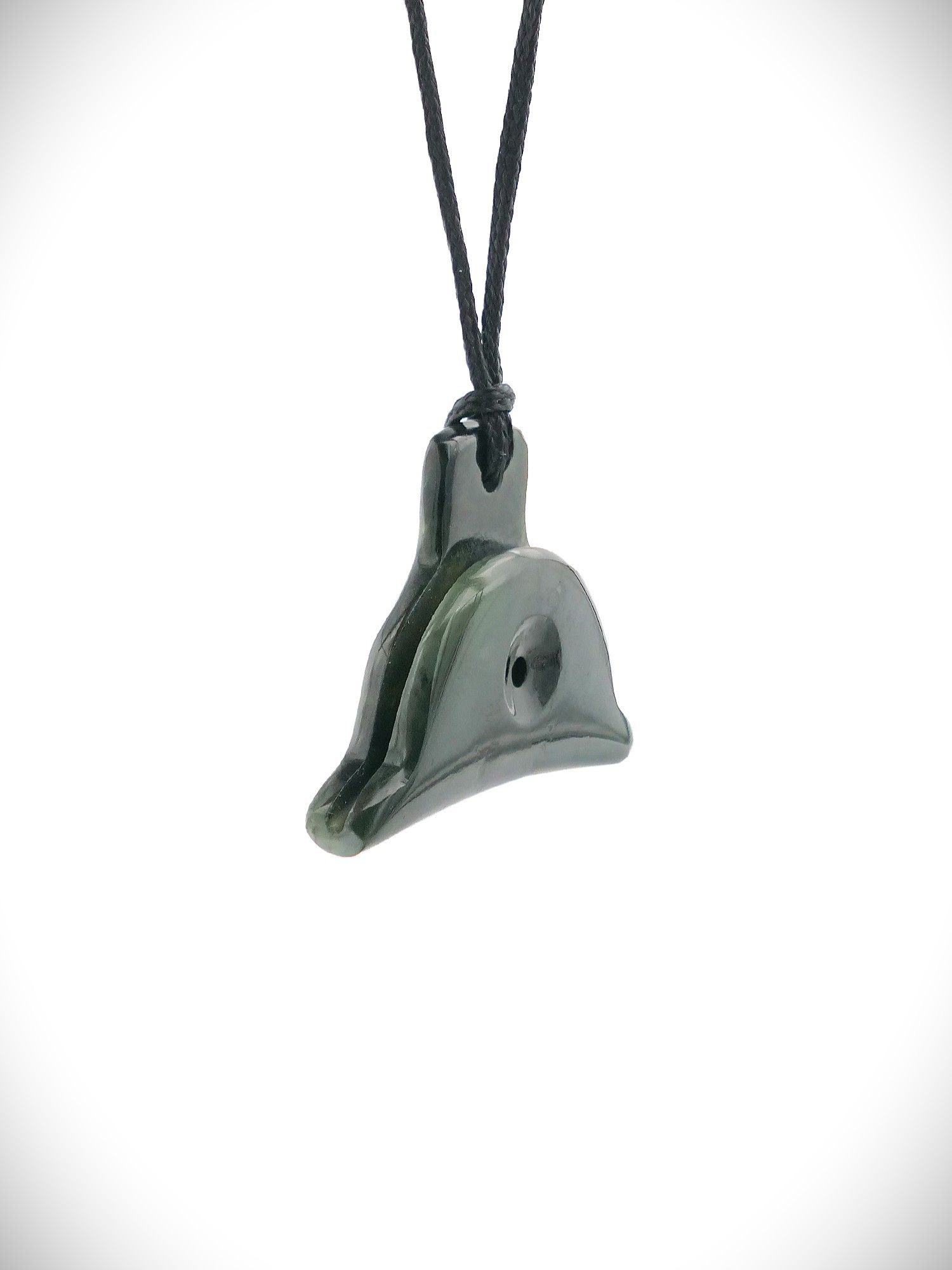 Moko Pounamu Shepherds Whistle NZ Genuine Kawakawa Greenstone - Ararimu