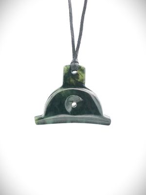 Moko Pounamu Shepherds Whistle NZ Genuine Kawakawa Greenstone - Kihitu