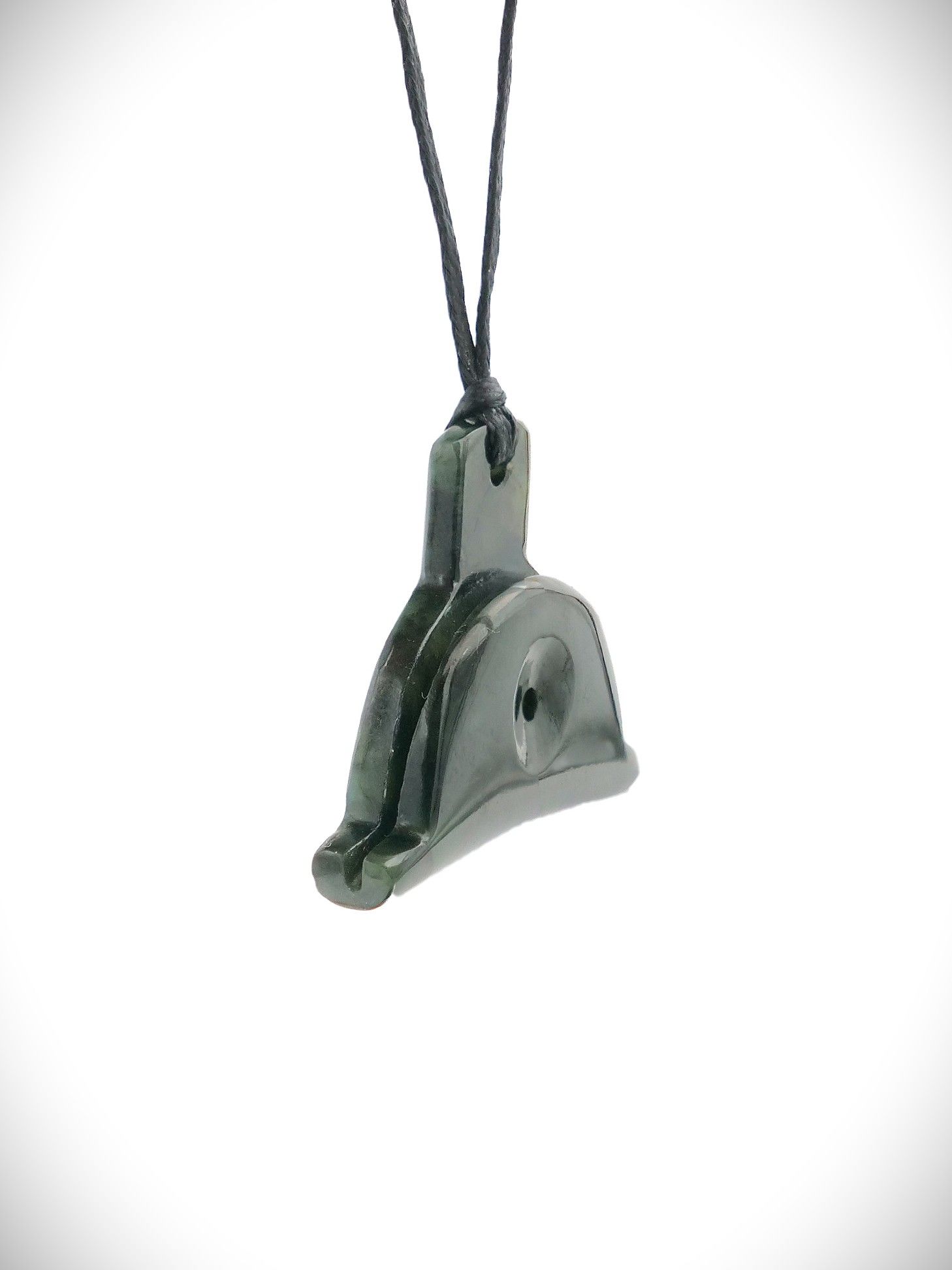 Moko Pounamu Shepherds Whistle NZ Genuine Kawakawa Greenstone - Kihitu