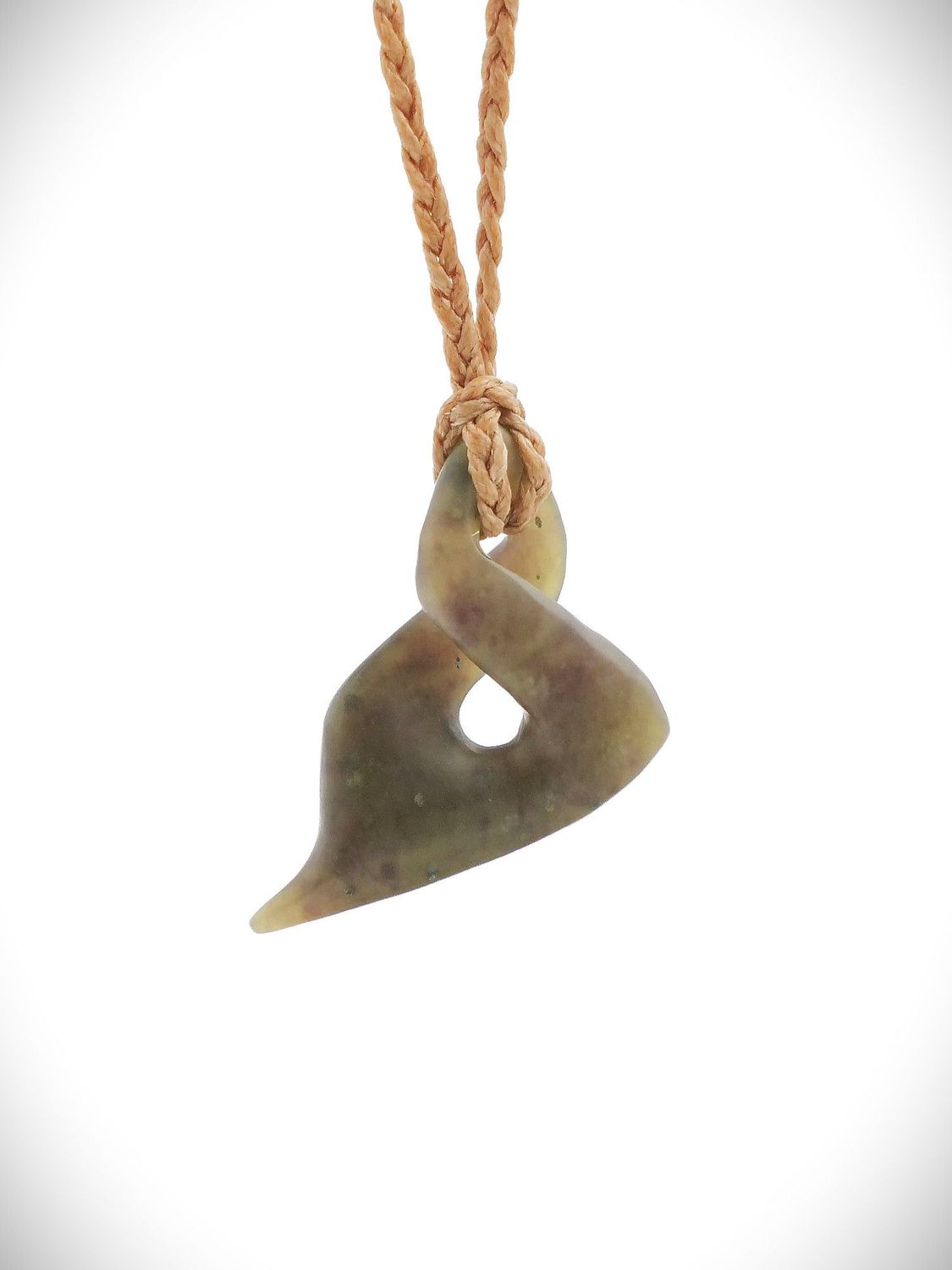 Moko Pounamu Single Pikorua NZ Genuine Totoweka Greenstone - Puriri