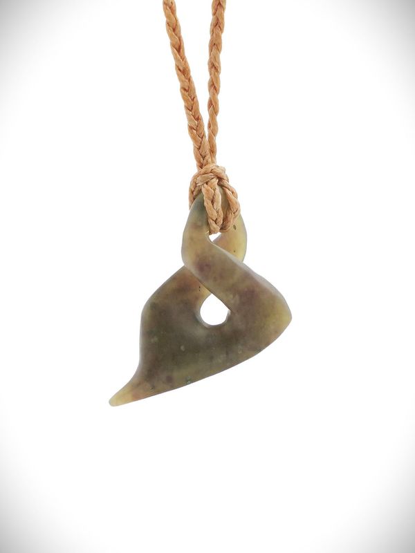 Moko Pounamu Single Pikorua NZ Genuine Totoweka Greenstone - Puriri