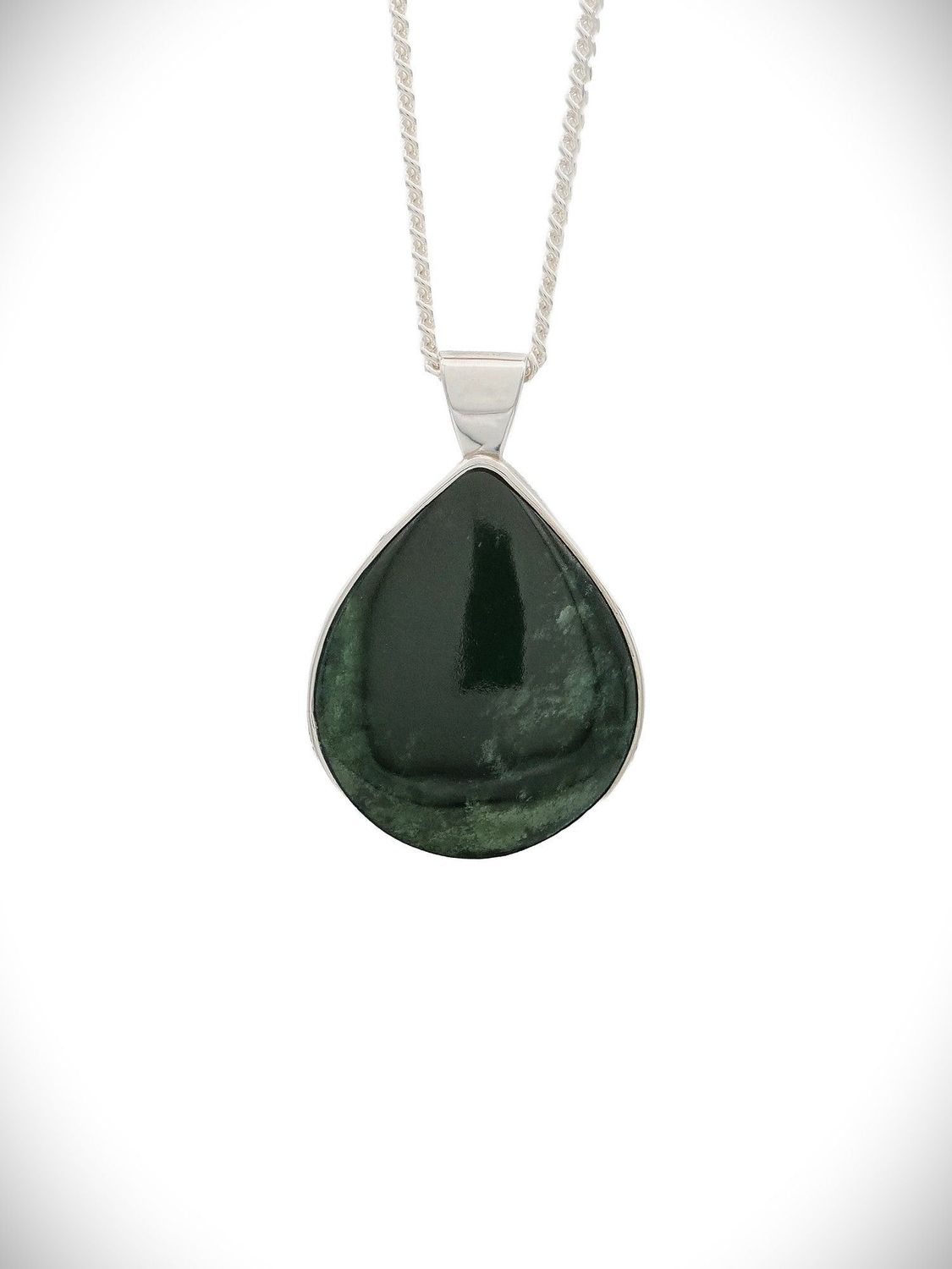 Moko Pounamu Genuine NZ Reversible Kawakawa Flower Greenstone & Paua Shell Sterling Silver Pendant - Mareti
