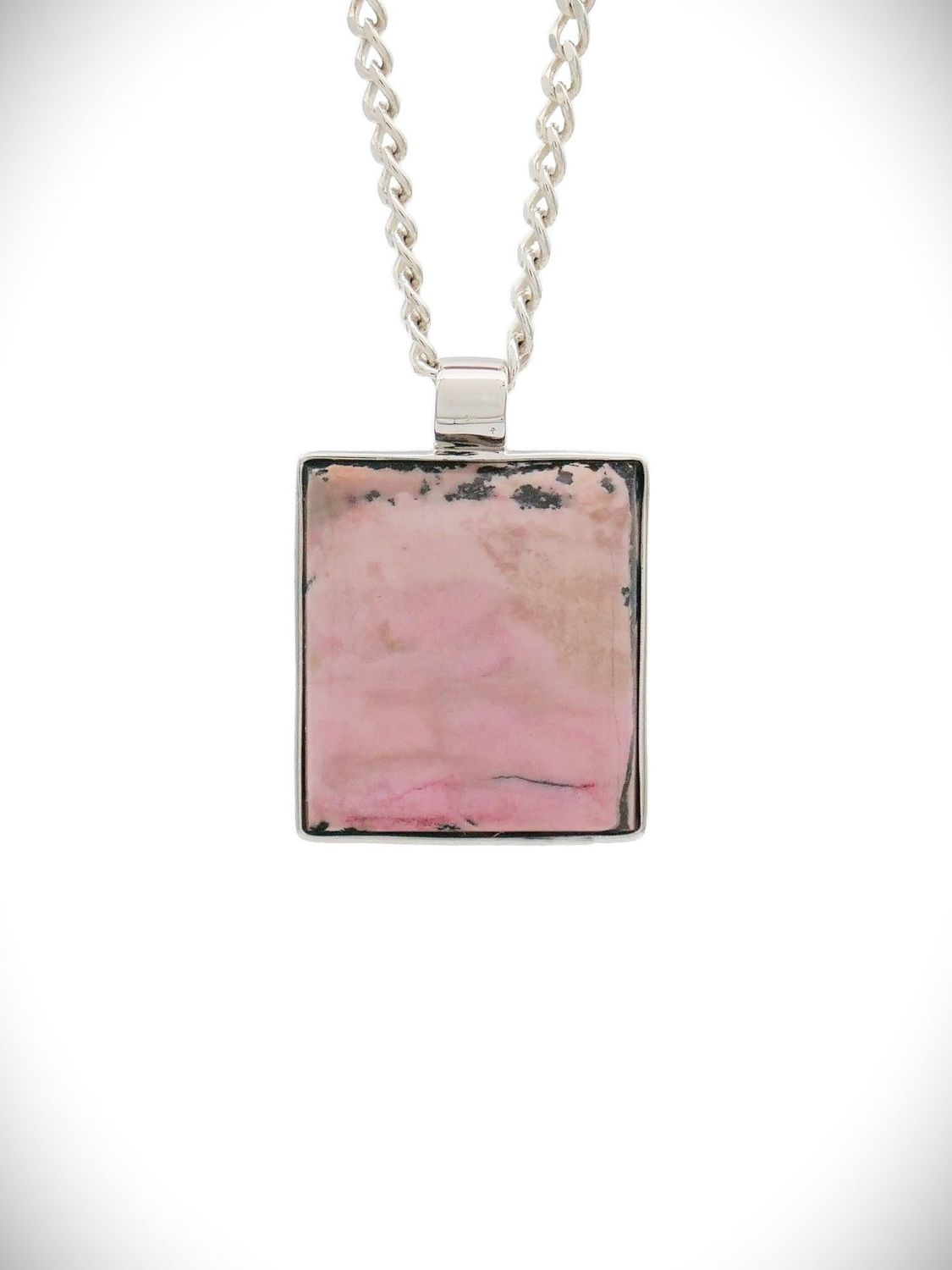 Moko Pounamu Genuine Reversible NZ Rhodonite Greenstone Silver Pendant - Mapara