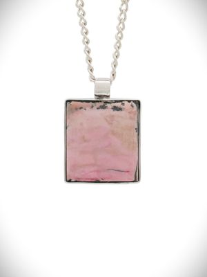 Moko Pounamu Genuine Reversible NZ Rhodonite Greenstone Silver Pendant - Mapara