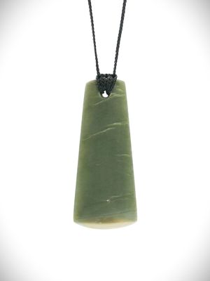 Moko Pounamu Toki Genuine NZ Inanga Greenstone - Mangapiko
