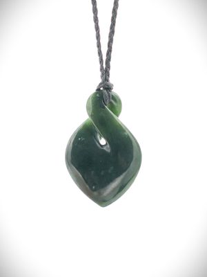Moko Pounamu Pikorua (Twist) Genuine NZ Kawakawa Greenstone - Kopu