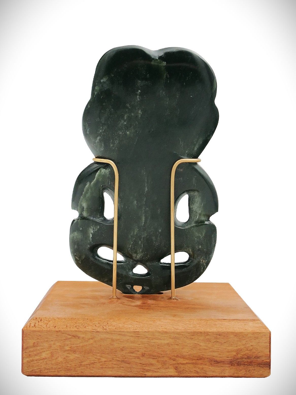 Moko Pounamu Tiki NZ Genuine Kawakawa Pounamu - Onemana