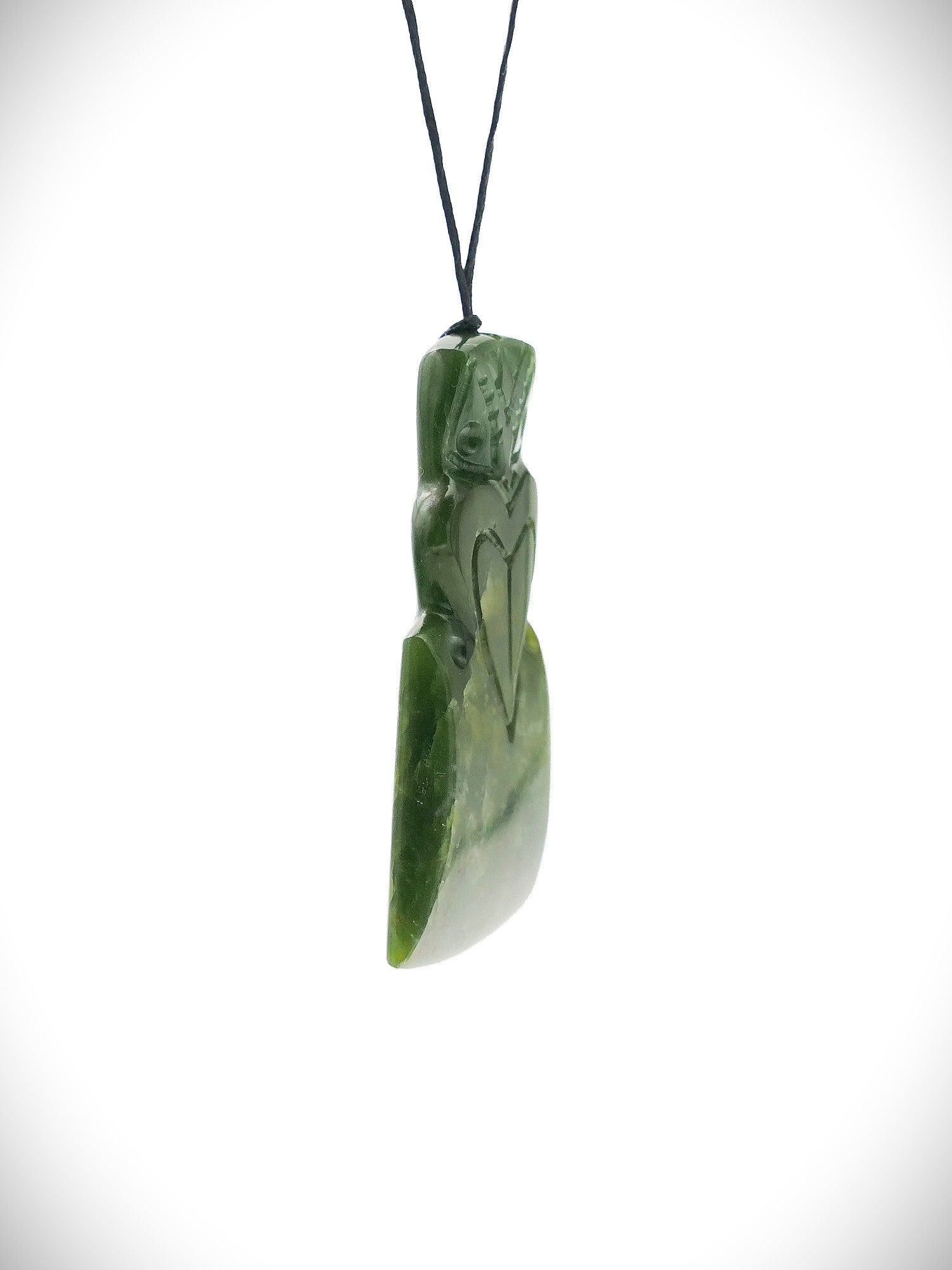 Moko Pounamu Tekoteko Toki NZ Genuine Kawakawa Greenstone - Hikuai