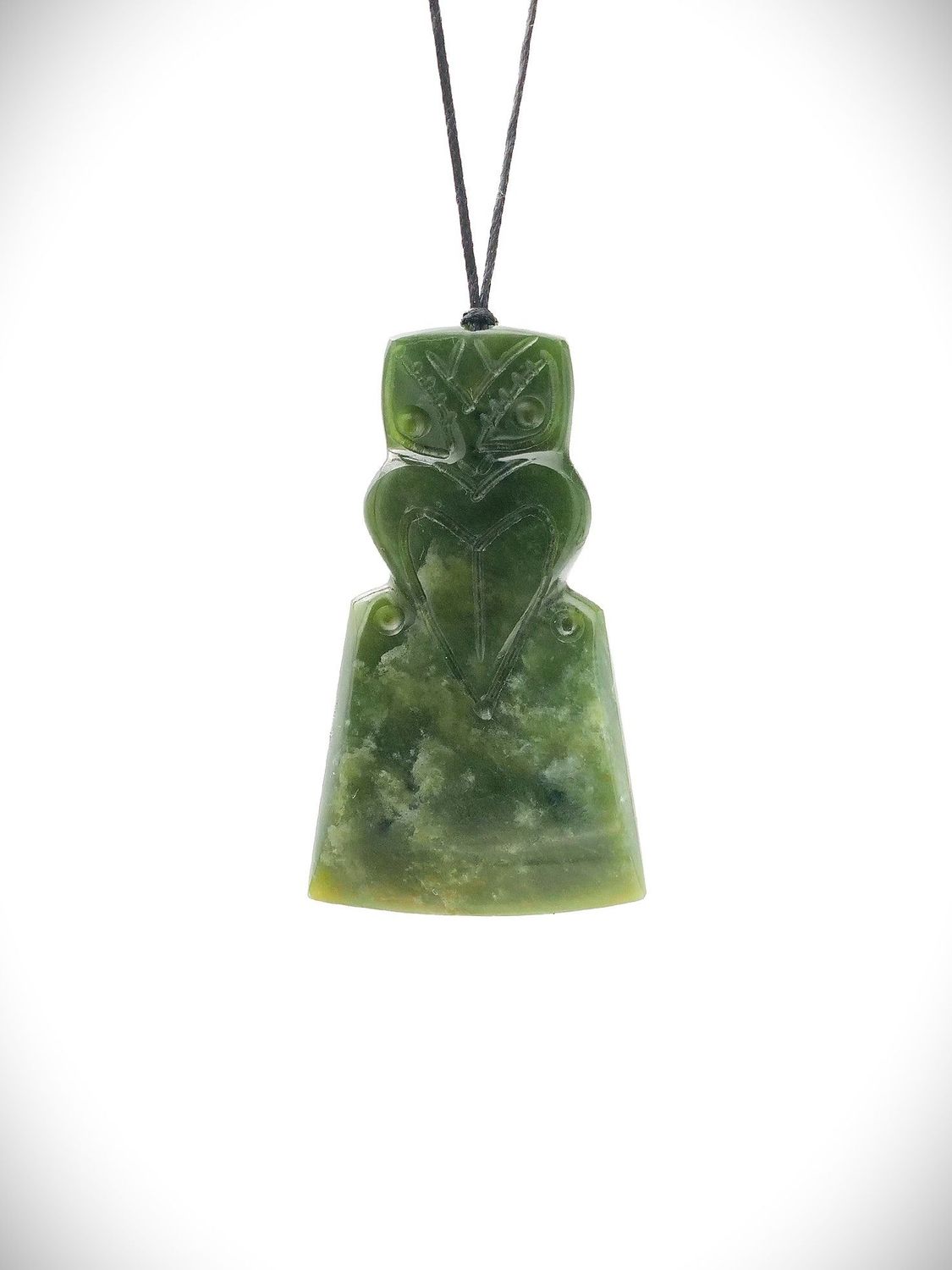 Moko Pounamu Tekoteko Toki NZ Genuine Kawakawa Greenstone - Hikuai