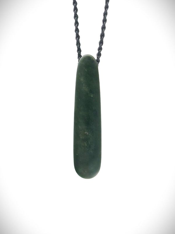 Moko Pounamu Roimata (Teardrop) NZ Genuine Kawakawa Greenstone - Opoutere