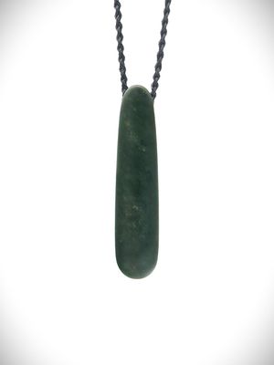 Moko Pounamu Roimata (Teardrop) NZ Genuine Kawakawa Greenstone - Opoutere