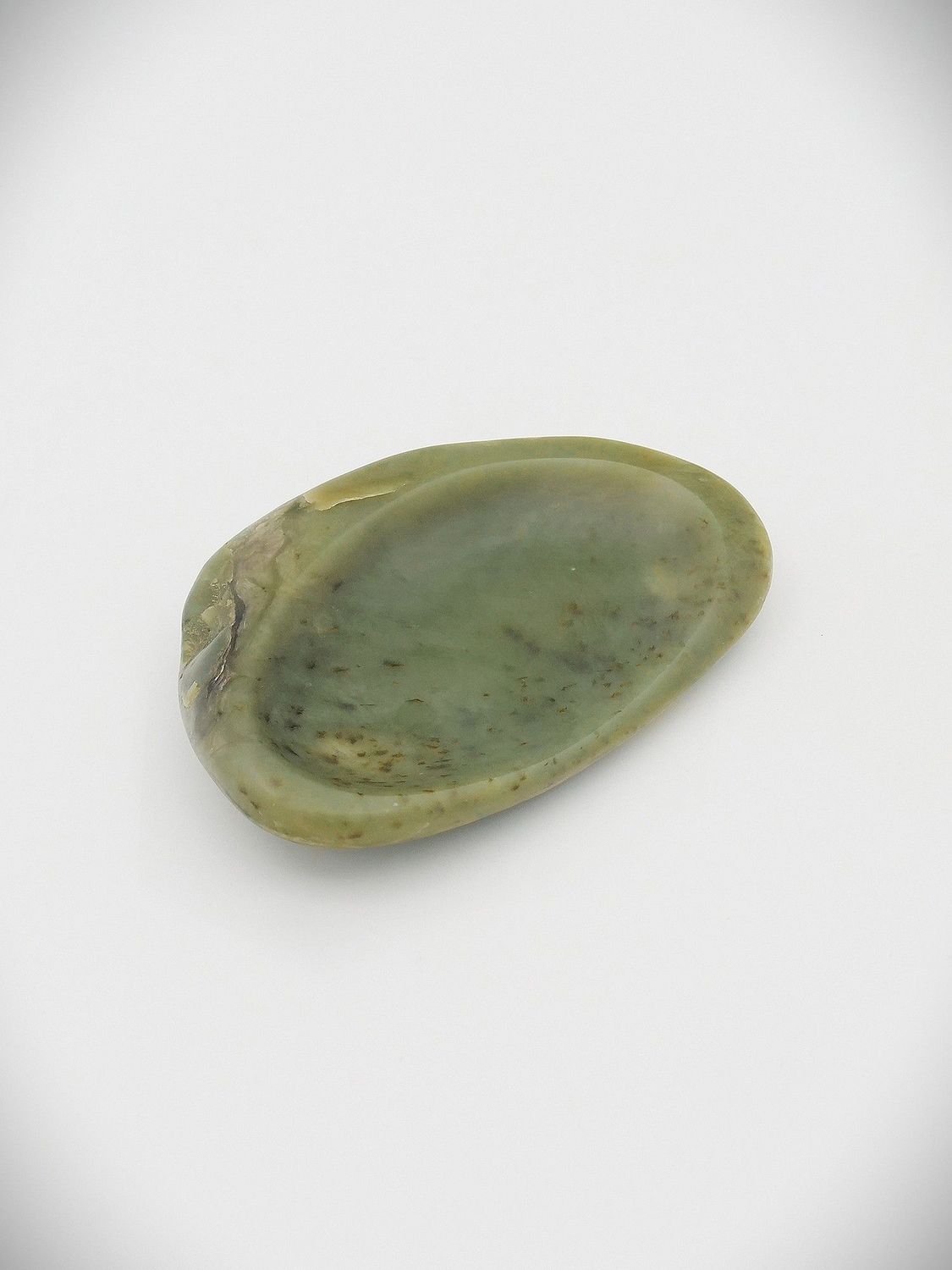 Moko Pounamu Ipu Kōhatu Bowl Genuine NZ Inanga Greenstone - Te Puru
