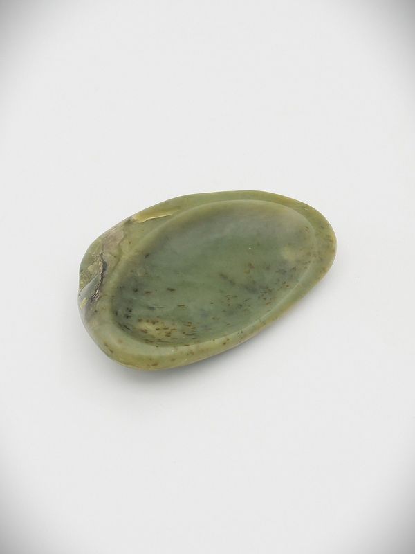 Moko Pounamu Ipu Kōhatu Bowl Genuine NZ Inanga Greenstone - Te Puru