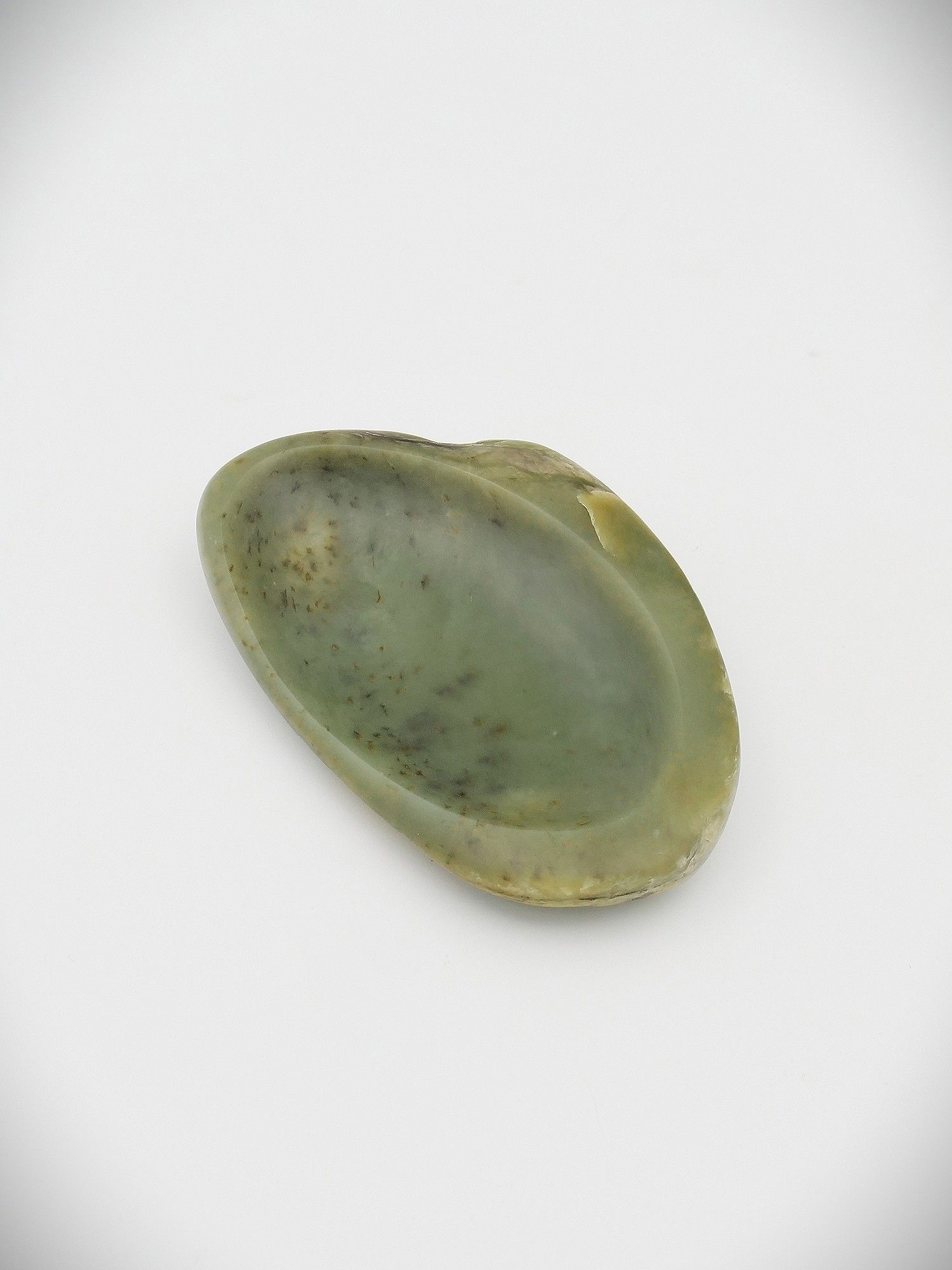 Moko Pounamu Ipu Kōhatu Bowl Genuine NZ Inanga Greenstone - Te Puru