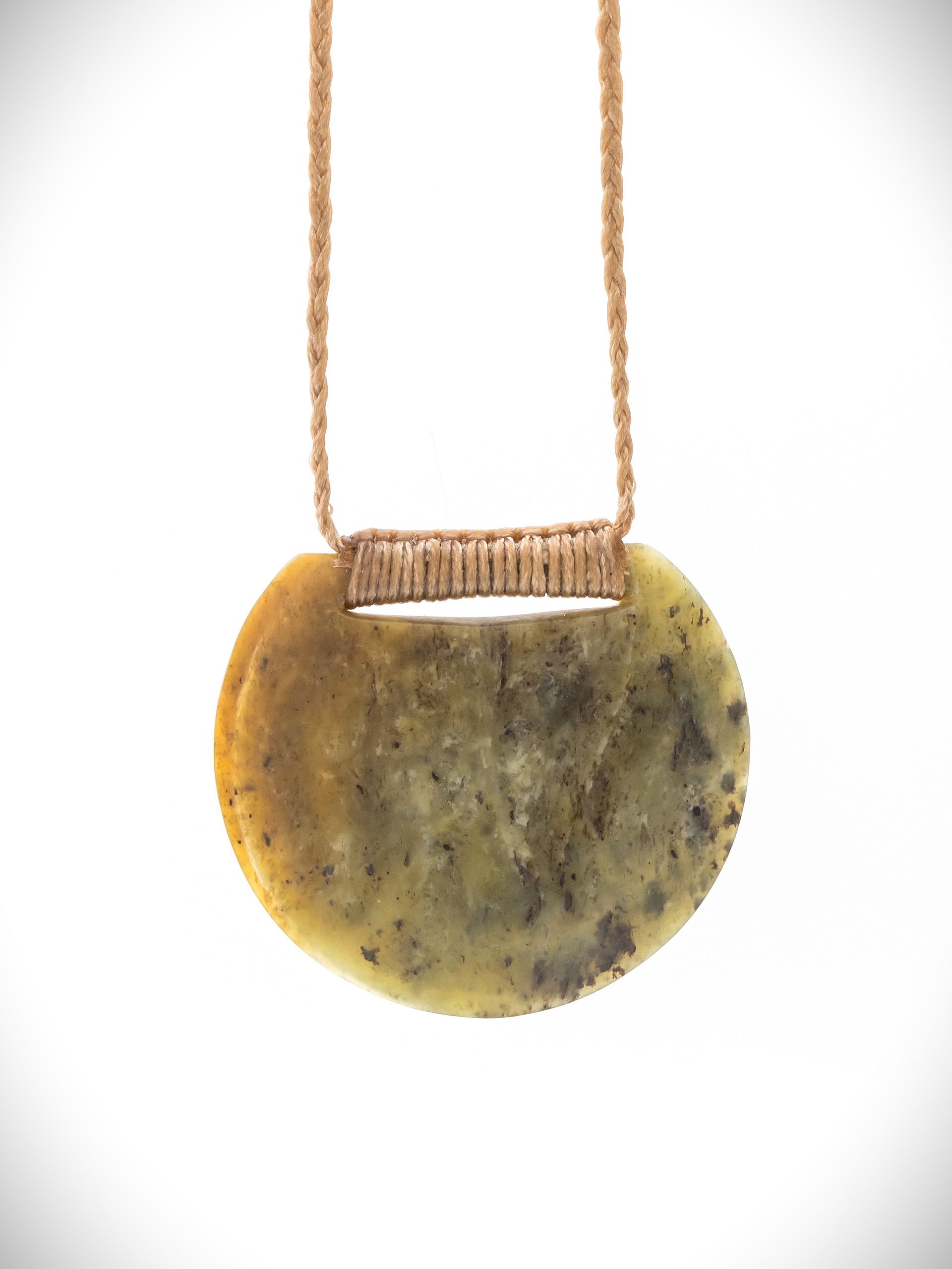 Moko Pounamu Porohita (Disc) NZ Genuine Auhunga Greenstone - Tauihu