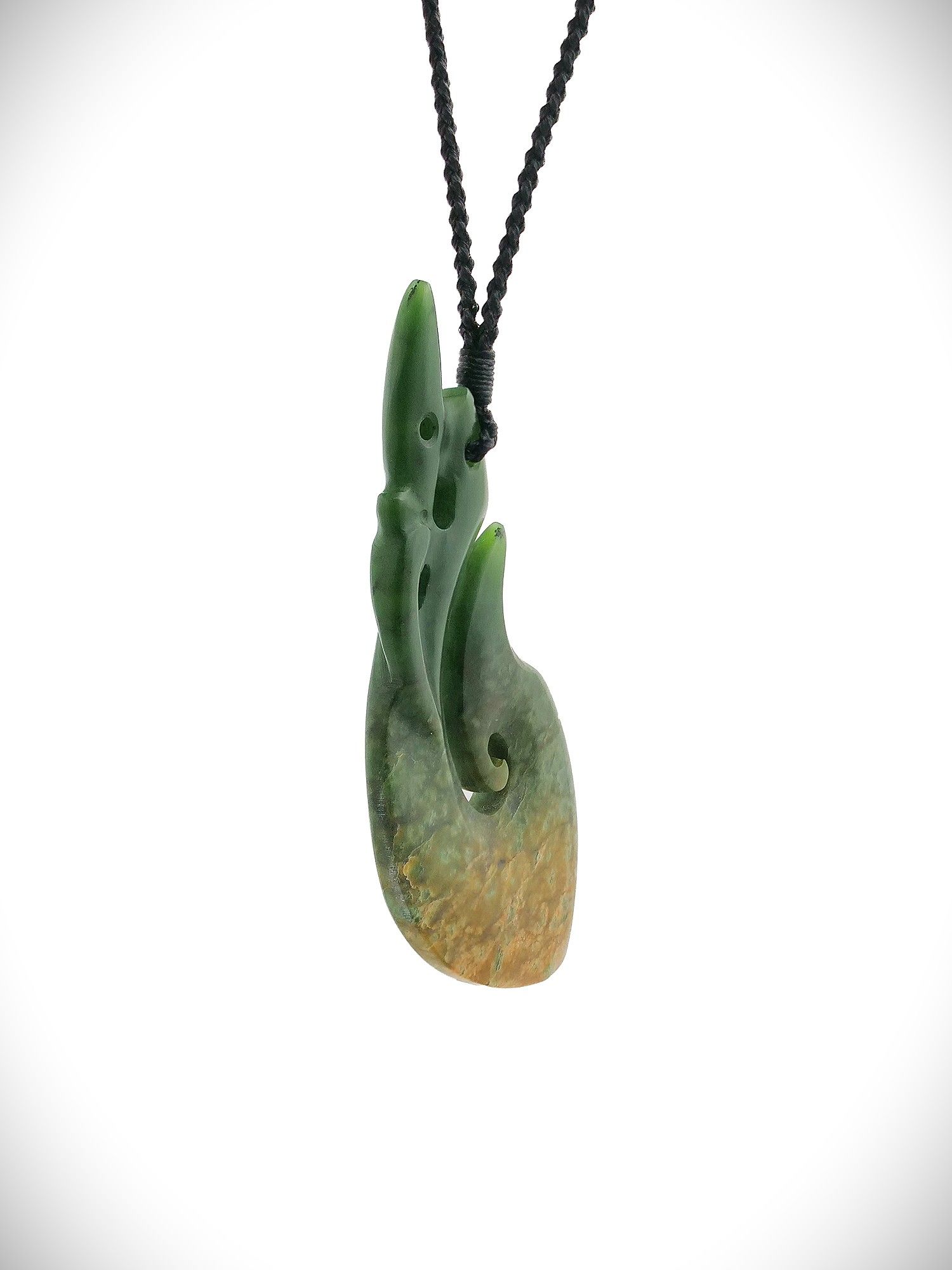 Moko Pounamu Manaia NZ Genuine Marsden Flower Greenstone - Opuna