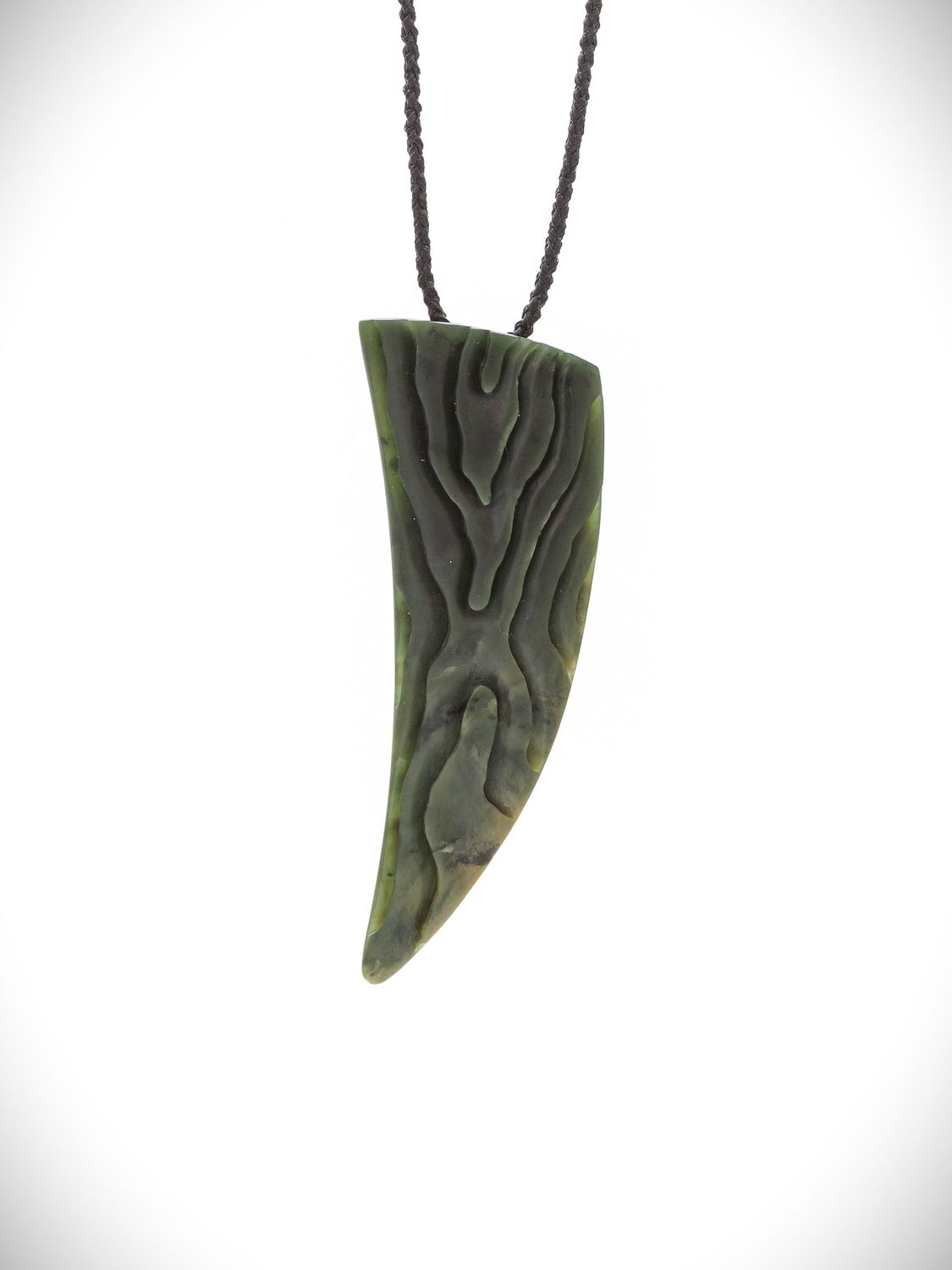 Moko Pounamu Rei Niho NZ Genuine Kawakawa Greenstone - Waiho Moko Pounamu Rei Niho NZ Genuine Kawakawa Greenstone - Waiho