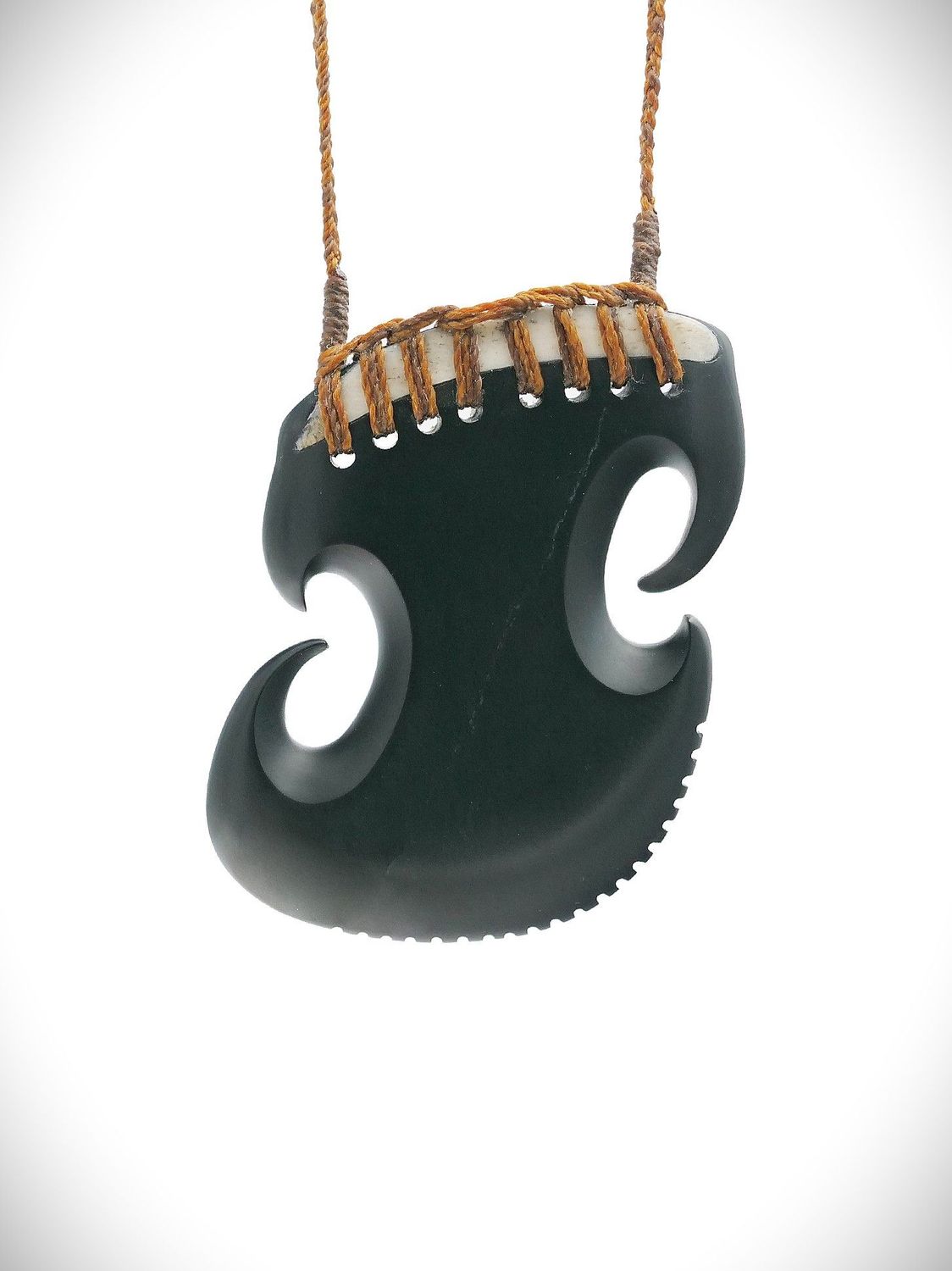 Moko Pounamu Artistic Design NZ Genuine Pakohe (Argillite) Whale Bone - Ruamahunga Moko Pounamu Artistic Design NZ Genuine Pakohe (Argillite) Whale Bone - Ruamahunga
