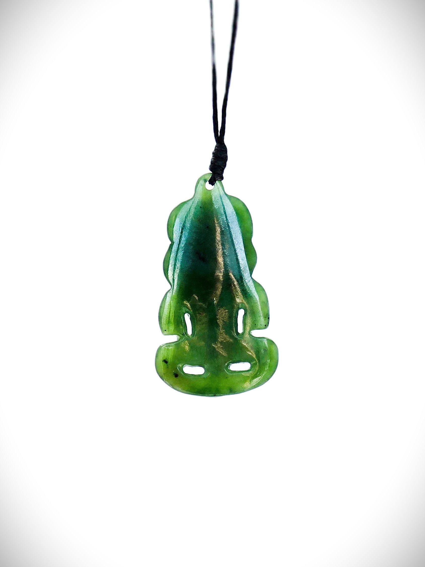 Moko Pounamu Pepi Hei Tiki NZ Genuine Kawakawa Greenstone - Kokoni
