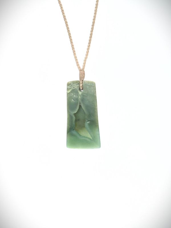 Moko Pounamu Toki Genuine NZ Kahotea Greenstone - Kurapa
