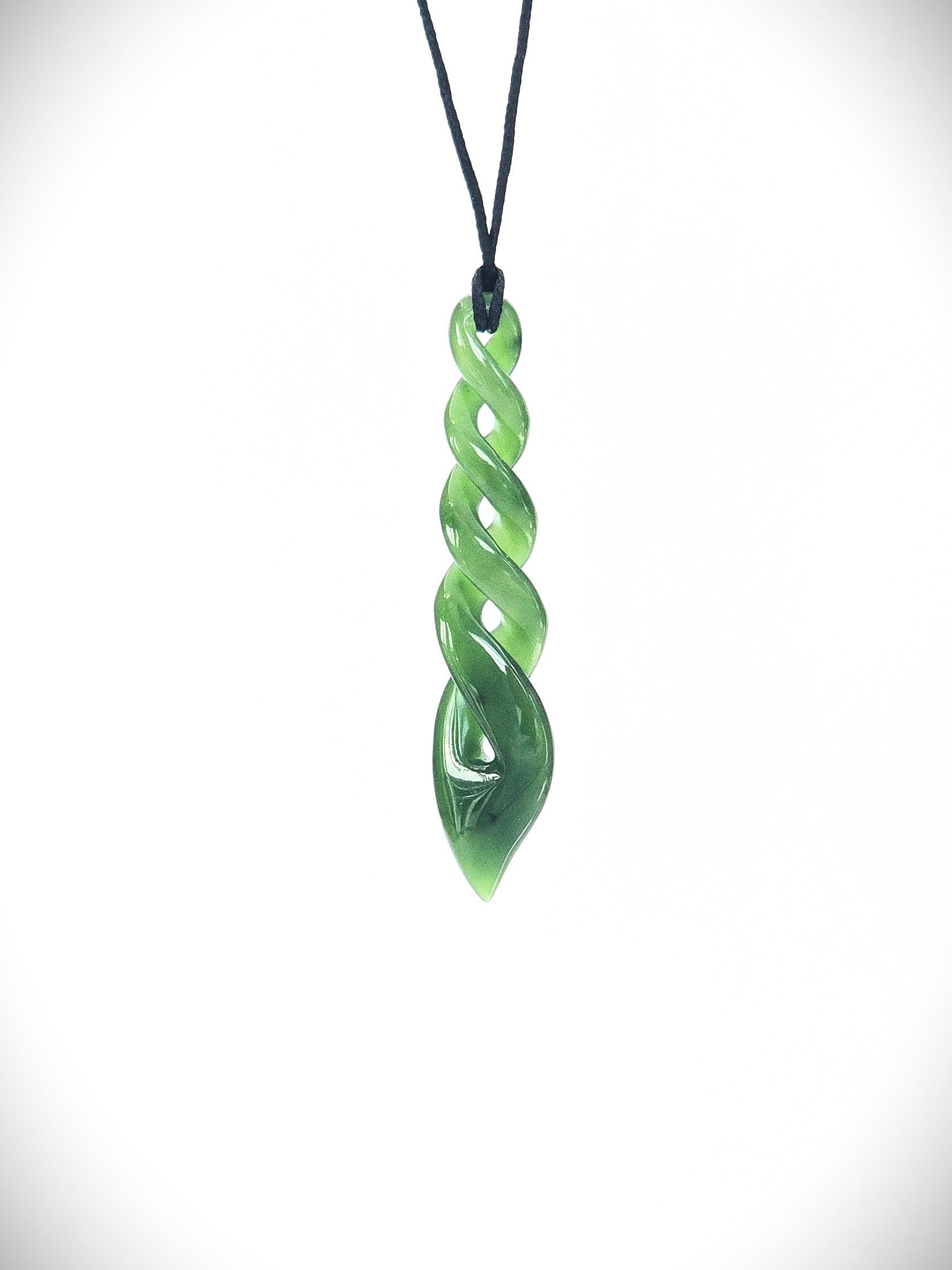 Moko Pounamu Quadruple Twist NZ Genuine Kahurangi Greenstone  - Ohanui