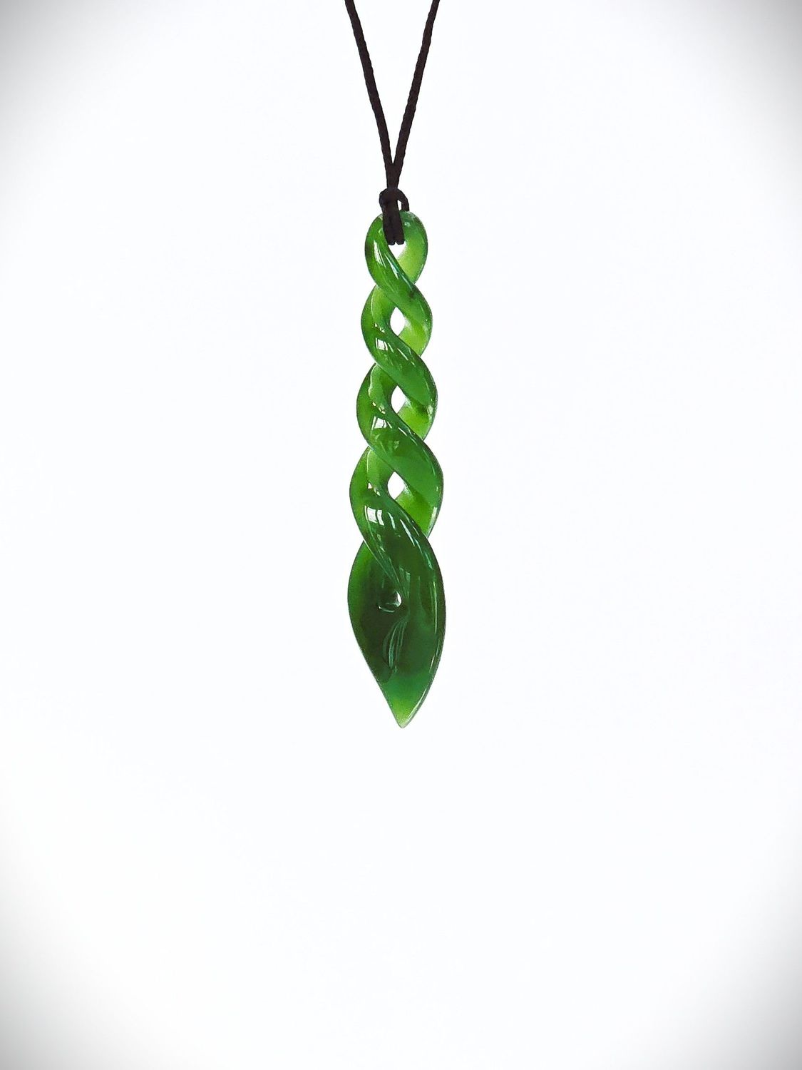 Moko Pounamu Quadruple Twist NZ Genuine Kahurangi Greenstone  - Ohanui