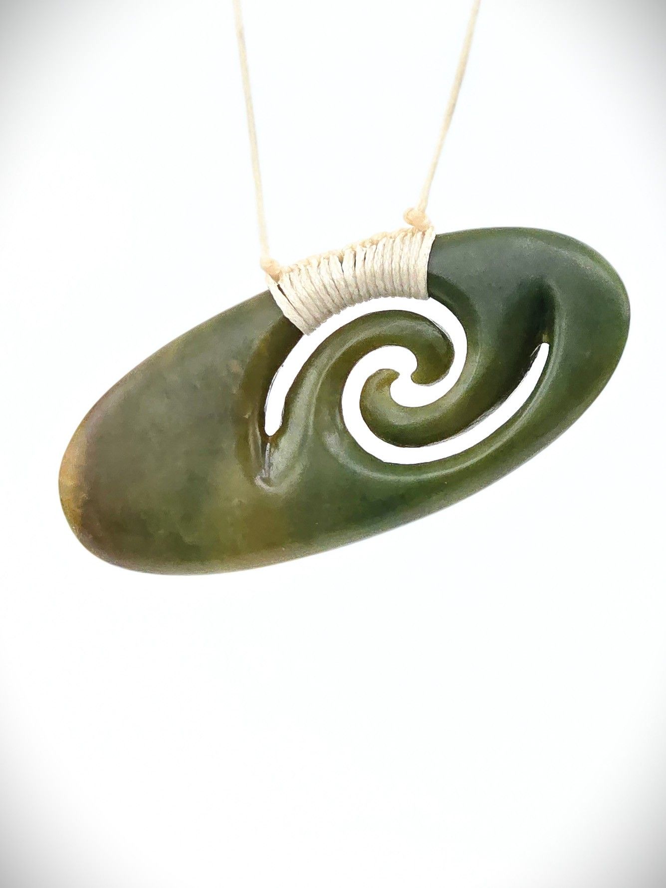 Moko Pounamu Koru Genuine NZ Kohatea Greenstone - Te Koa