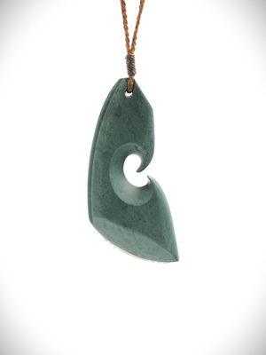 Moko Pounamu Toki Matau NZ Genuine Pakohe (Argillite) Whale Bone - Kereta