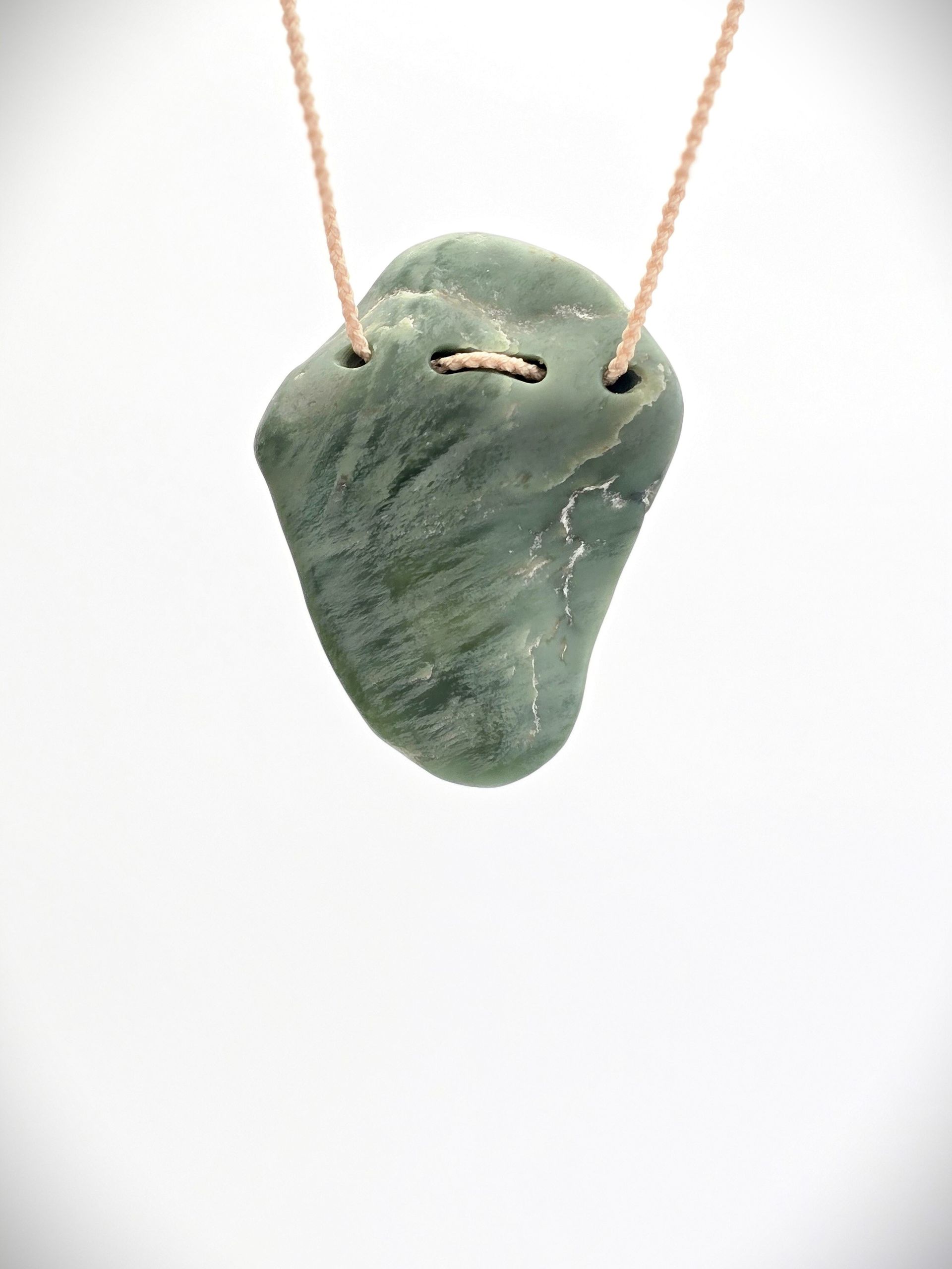 Moko Pounamu Kouma (Breastplate) NZ Genuine Inanga Greenstone -Atiamuri