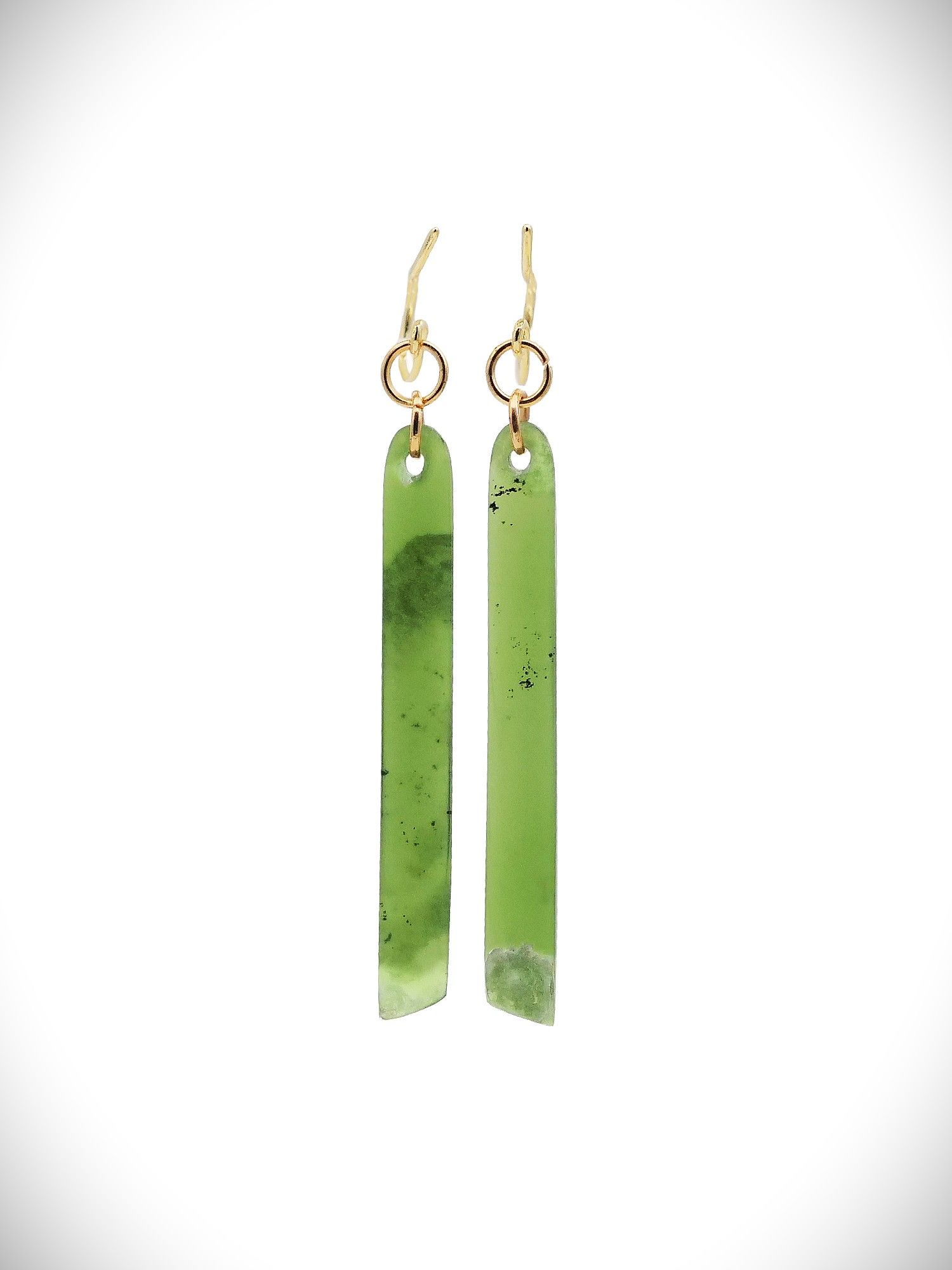 Moko Pounamu NZ Genuine Kahurangi Greenstone Earrings - Whenuakite