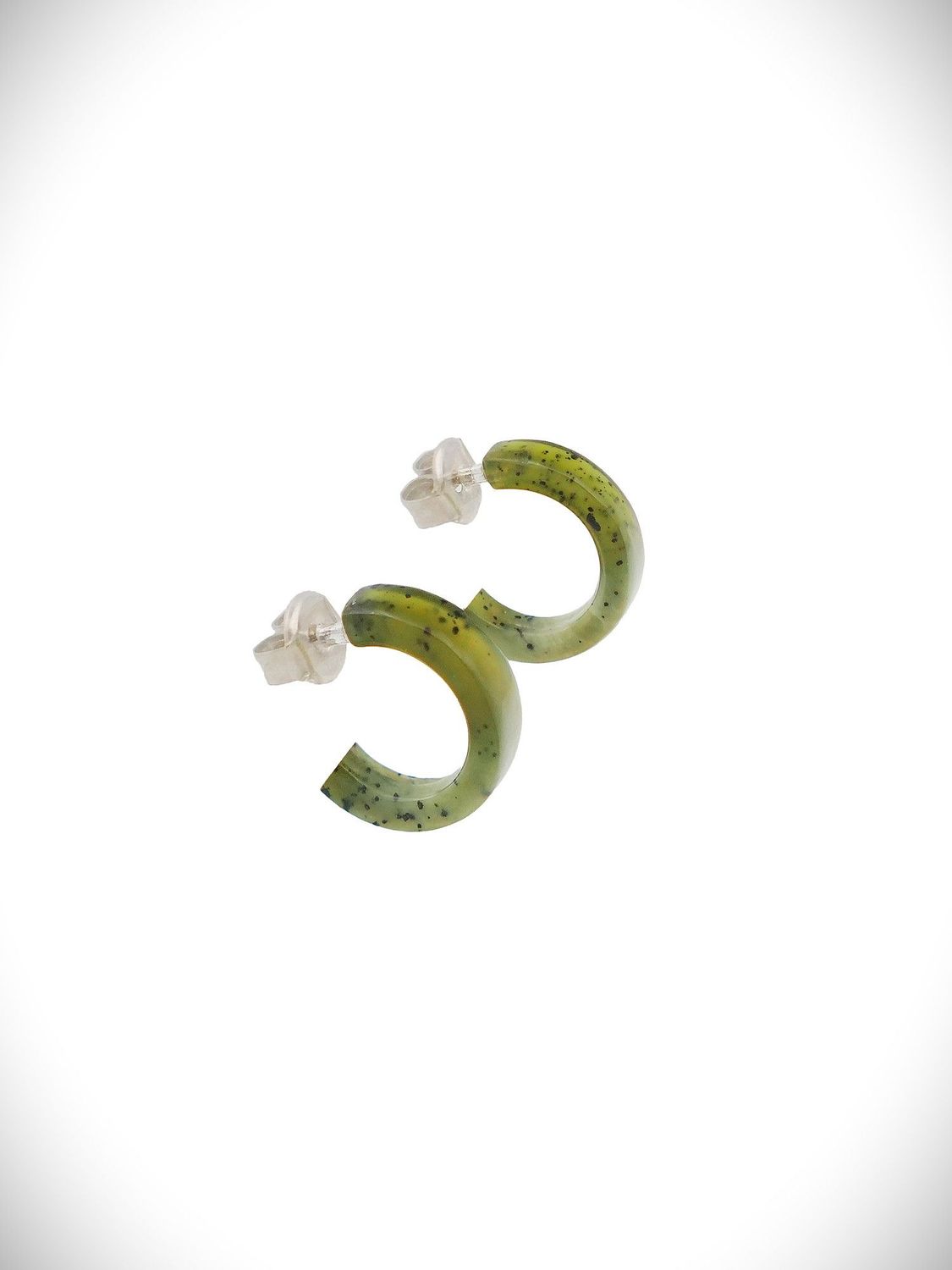Moko Pounamu Genuine NZ Tangiwai Pounamu & Surgical Steel Huggie Stud Earrings - Hahei Moko Pounamu Genuine NZ Tangiwai Pounamu & Surgical Steel Huggie Stud Earrings - Hahei