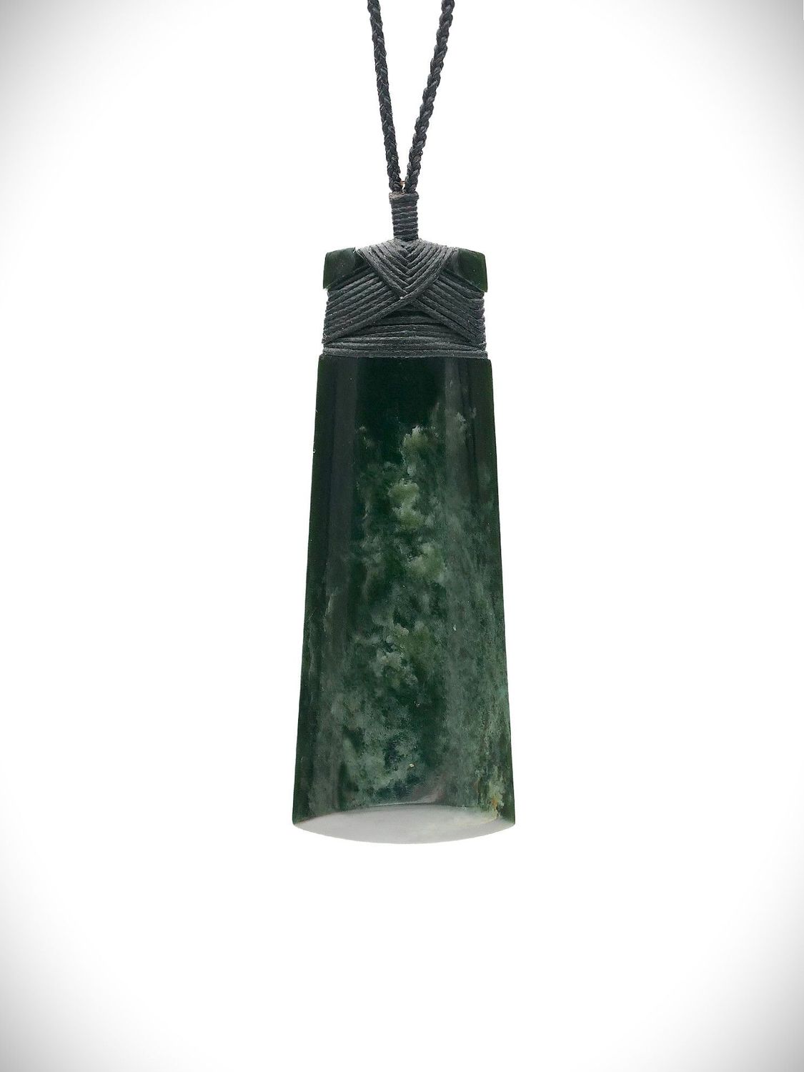 Moko Pounamu Toki Genuine NZ Kawakawa Flower Greenstone - Whitianga