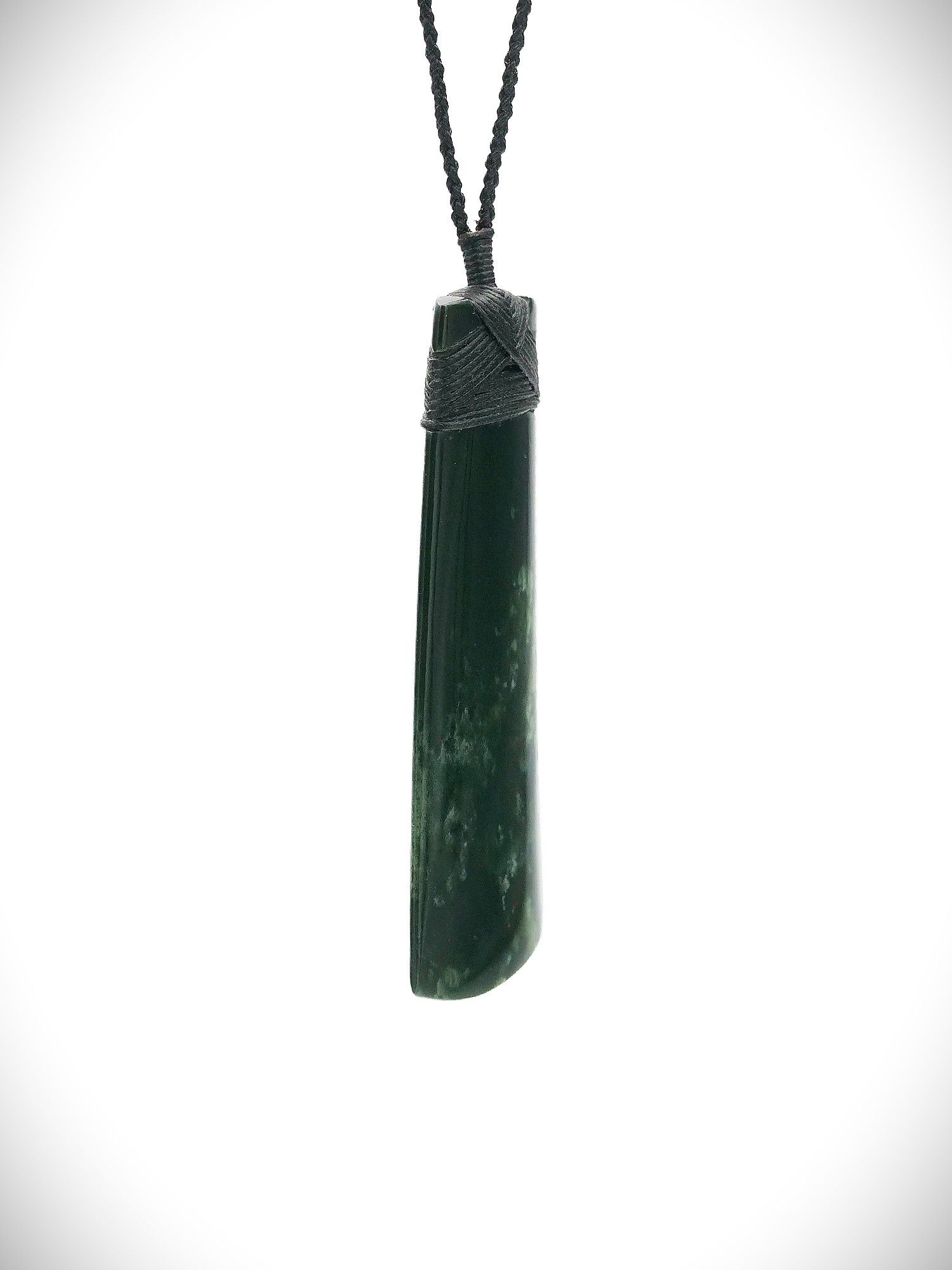 Moko Pounamu Toki Genuine NZ Kawakawa Flower Greenstone - Whitianga