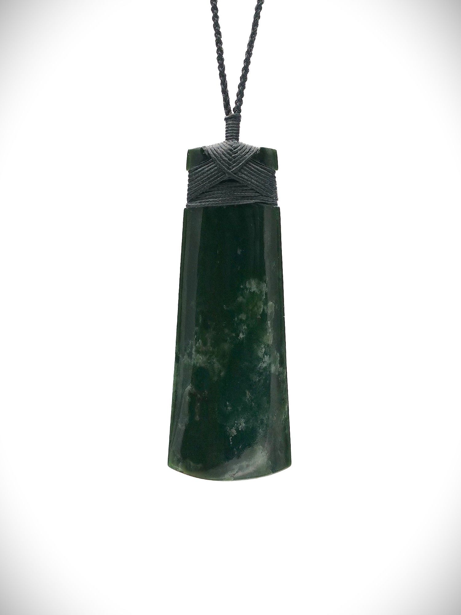 Moko Pounamu Toki Genuine NZ Kawakawa Flower Greenstone - Whitianga