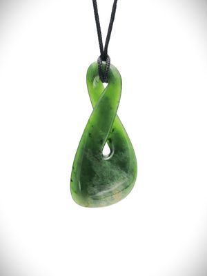 Moko Pounamu Pikorua (Twist) NZ Genuine Kahurangi Flower Greenstone - Wharekaho