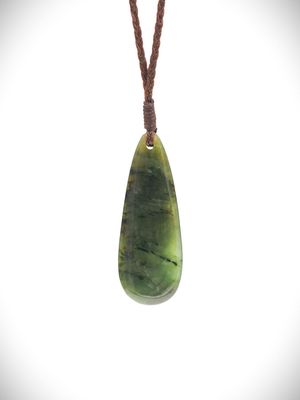 Moko Pounamu Roimata (Teardrop) NZ Genuine Kawakawa Greenstone - Waiaro