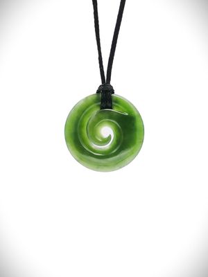 Moko Pounamu Koru NZ Genuine Kahurangi Greenstone - Paeahi Moko Pounamu Koru NZ Genuine Kahurangi Greenstone - Paeahi