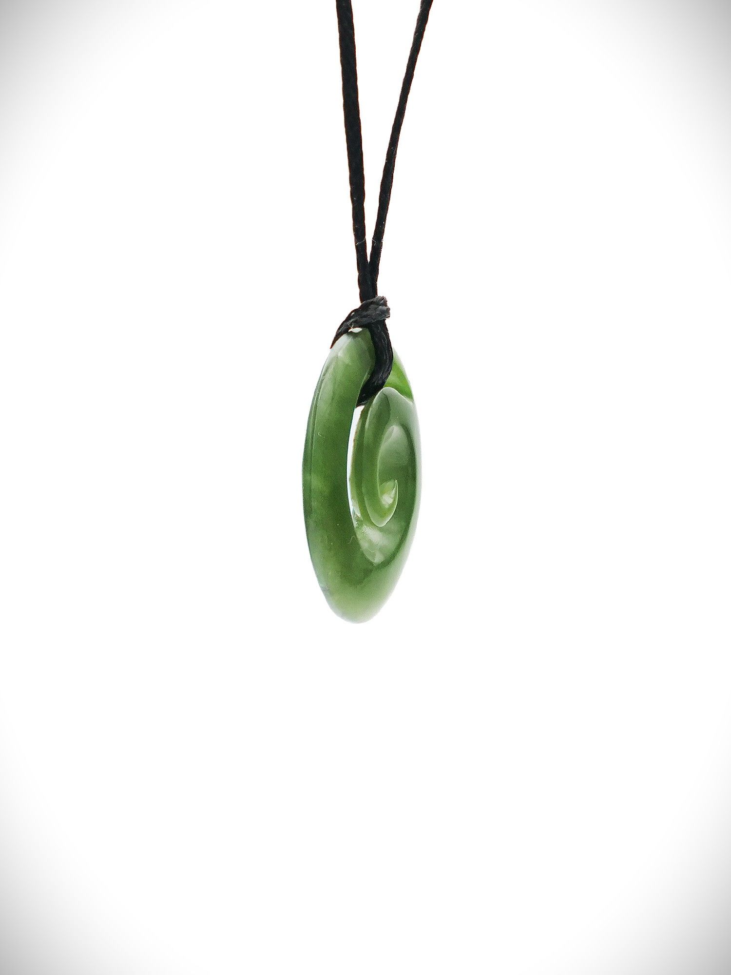 Moko Pounamu Koru NZ Genuine Kahurangi Greenstone - Paeahi