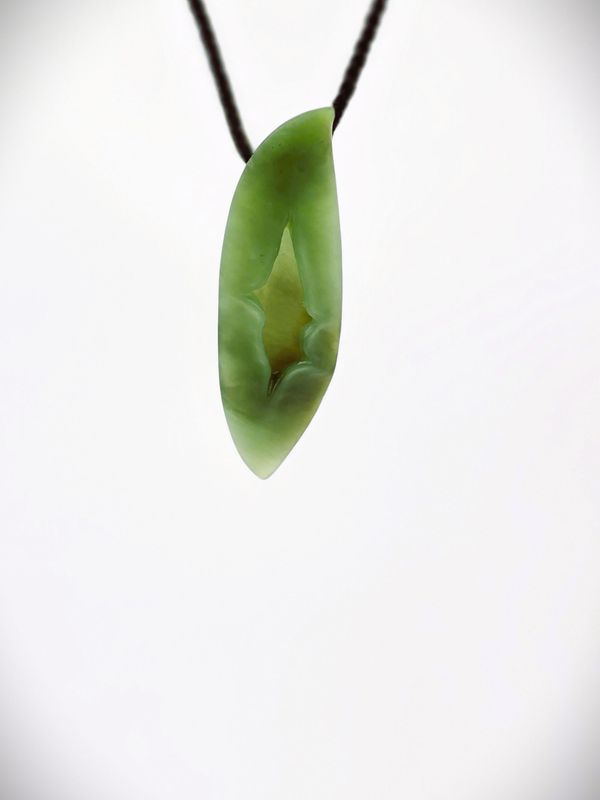 Moko Pounamu Kuru (Drop) NZ Genuine Kahurangi Greenstone - Paerata