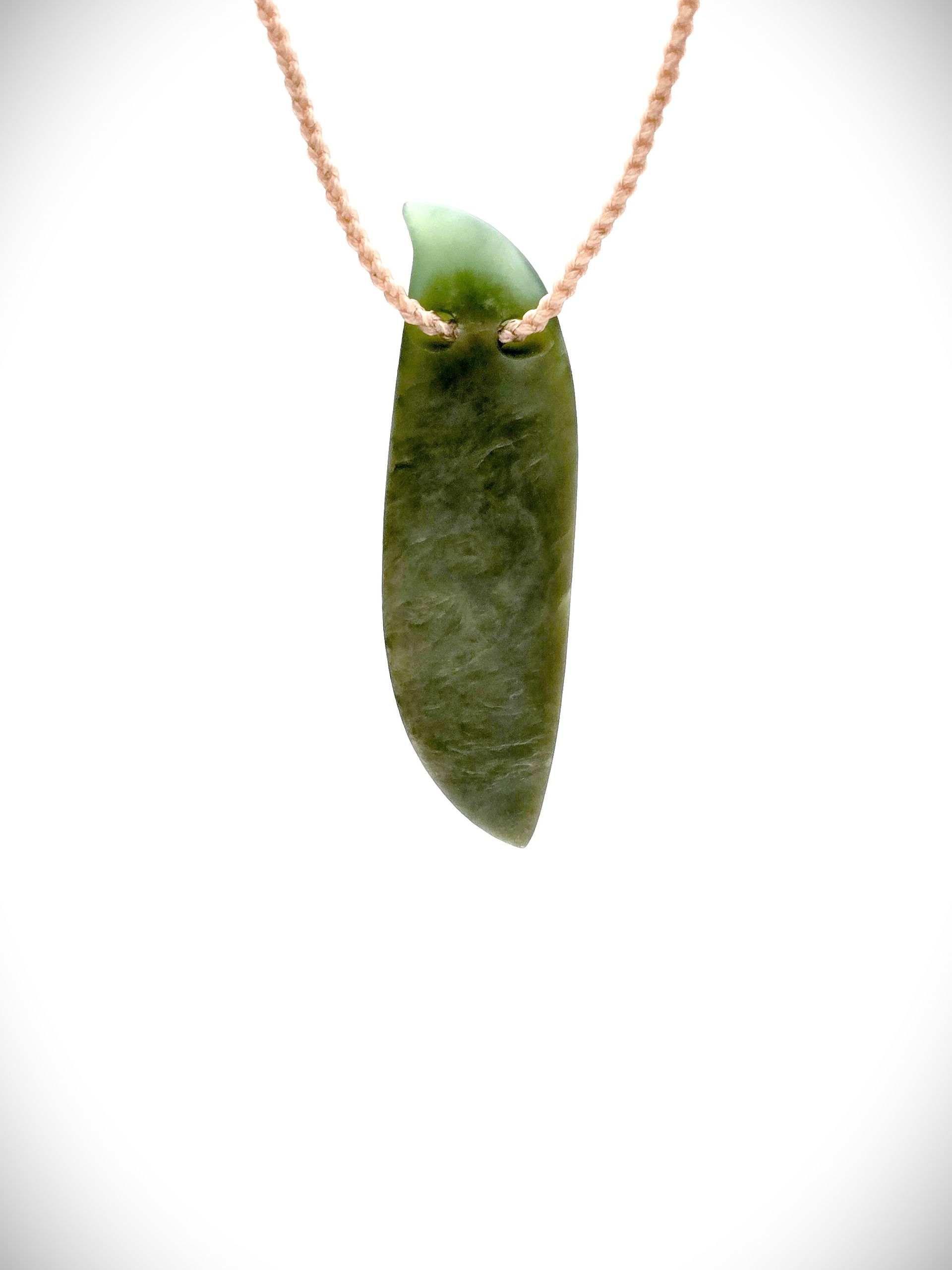 Moko Pounamu Kuru (Drop) NZ Genuine Kahurangi Greenstone - Parawai