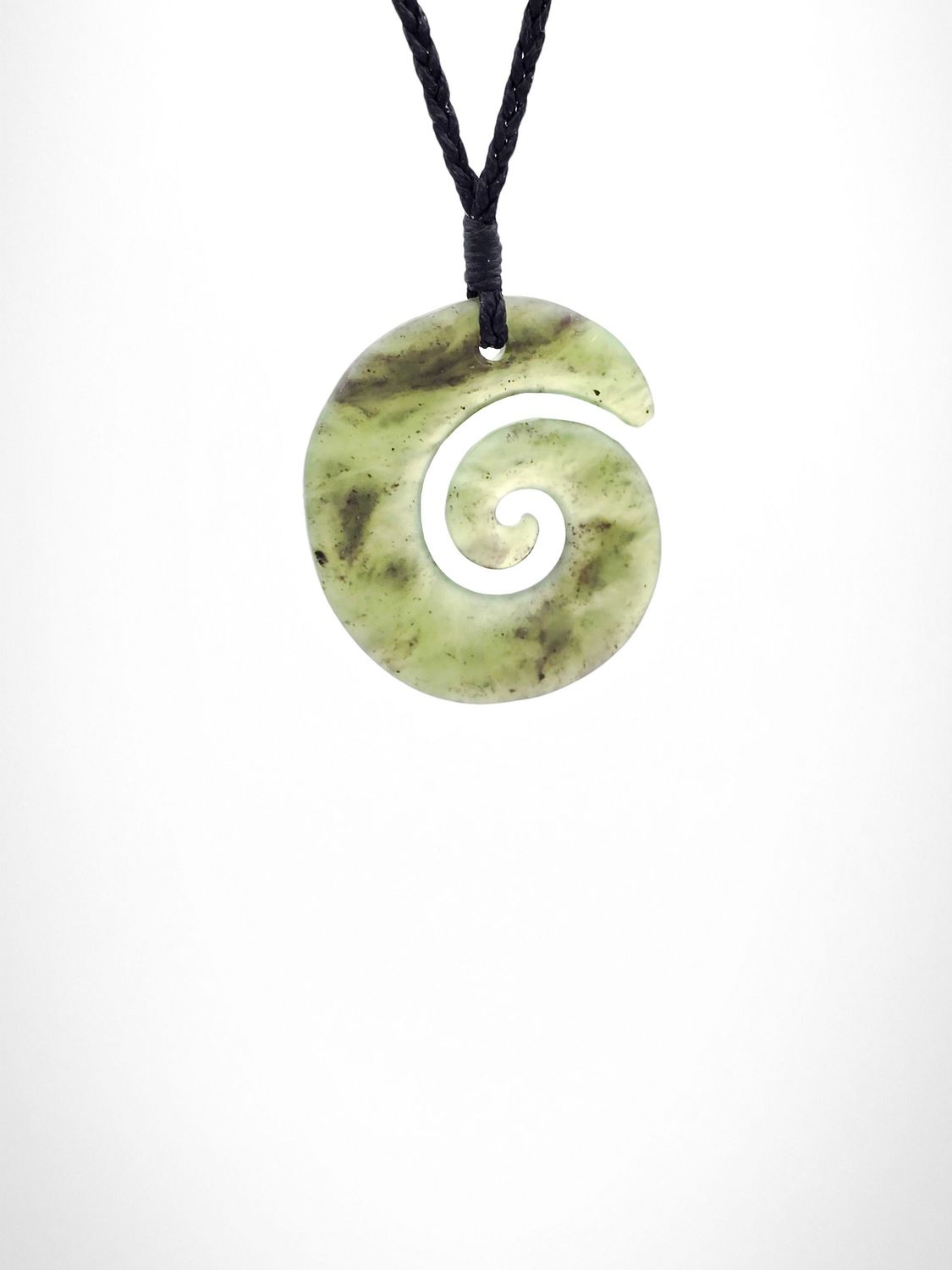 Moko Pounamu Koru NZ Genuine Hapopo Greenstone -Oteha