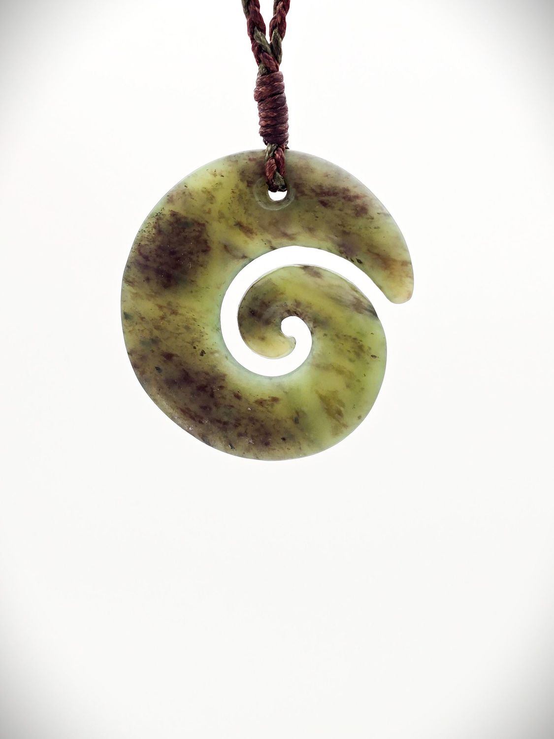 Moko Pounamu Koru NZ Genuine Hapopo Greenstone - Oparau