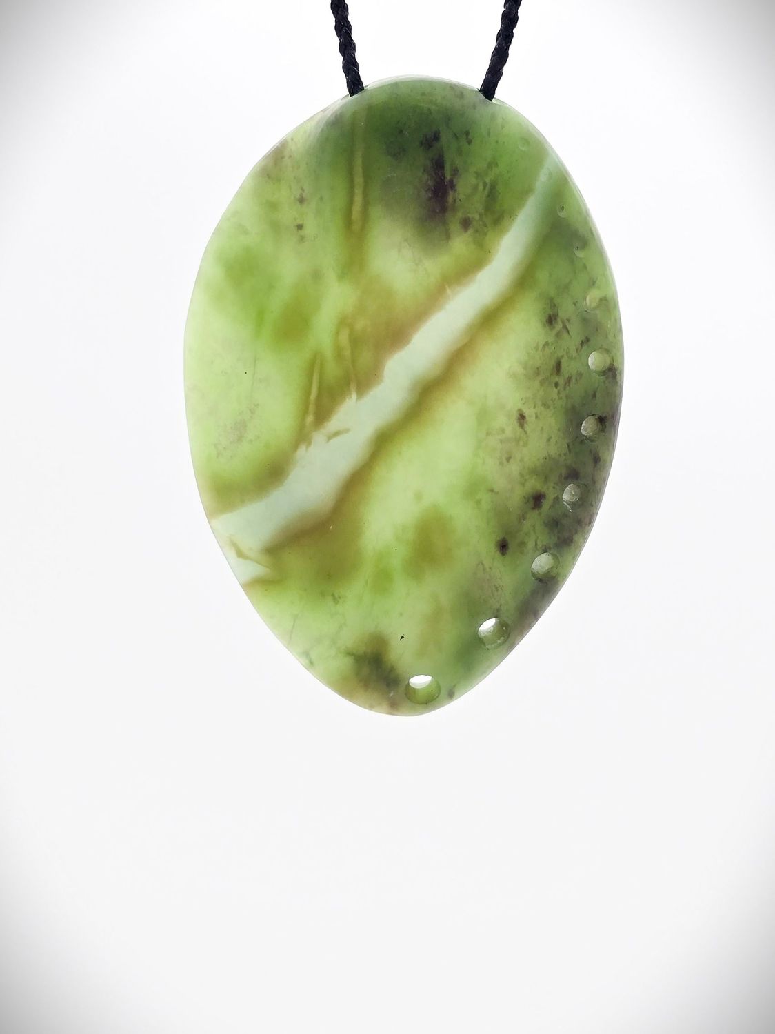 Moko Pounamu Paua Shell NZ Genuine Hapopo Greenstone - Otumoetai