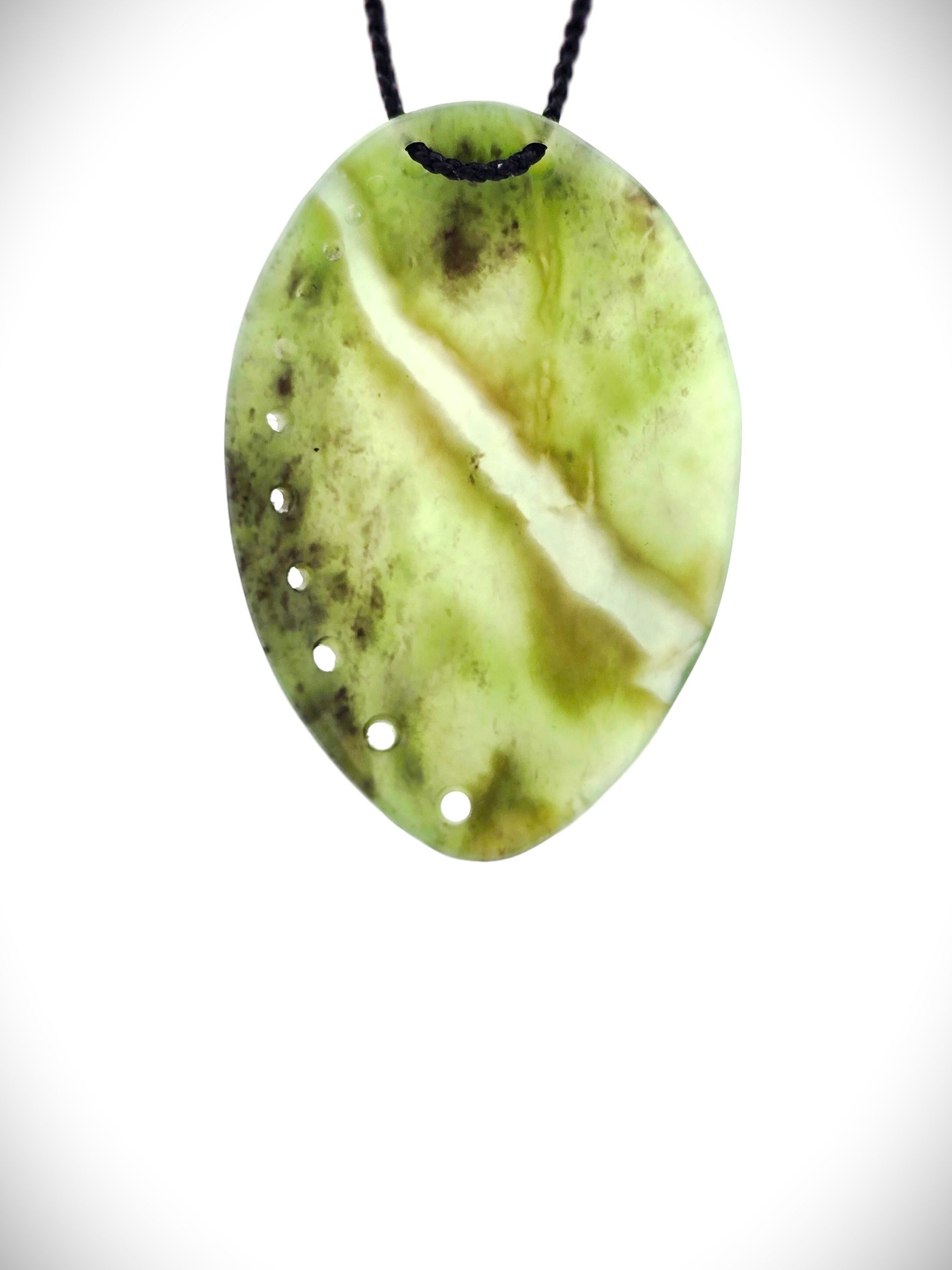 Moko Pounamu Paua Shell NZ Genuine Hapopo Greenstone - Otumoetai